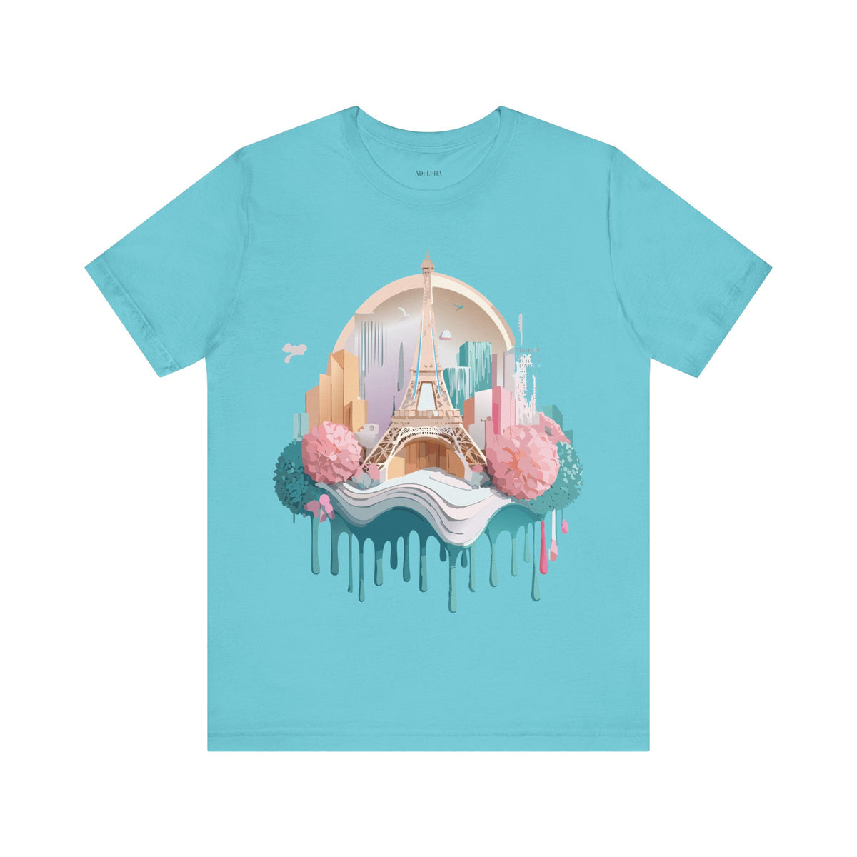 Paris Travel Tourist Graphic Design Unisex Bella+Canvas Cotton T-Shirt e322