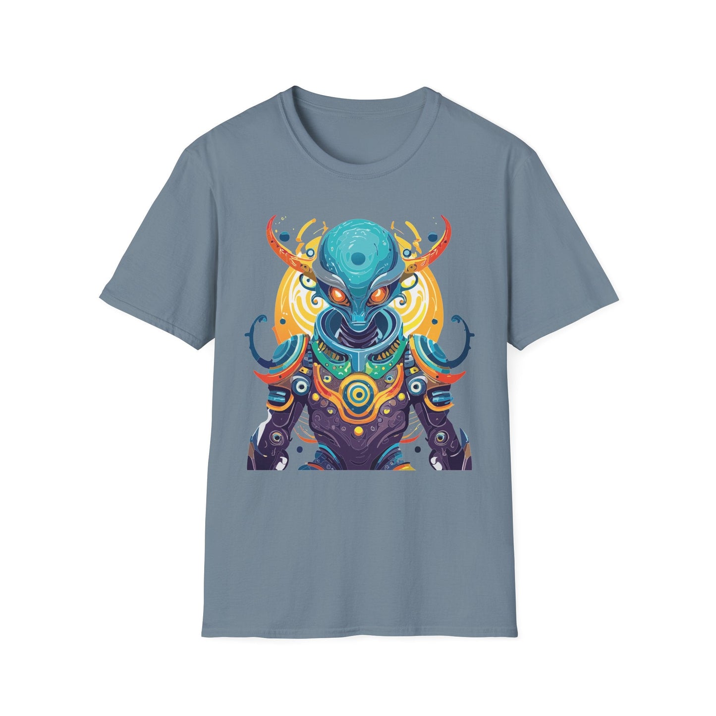 Alien T Shirt Cosmos Shirt Unisex Short Sleeve Tee With Alien Art Design Ring Spun Cotton