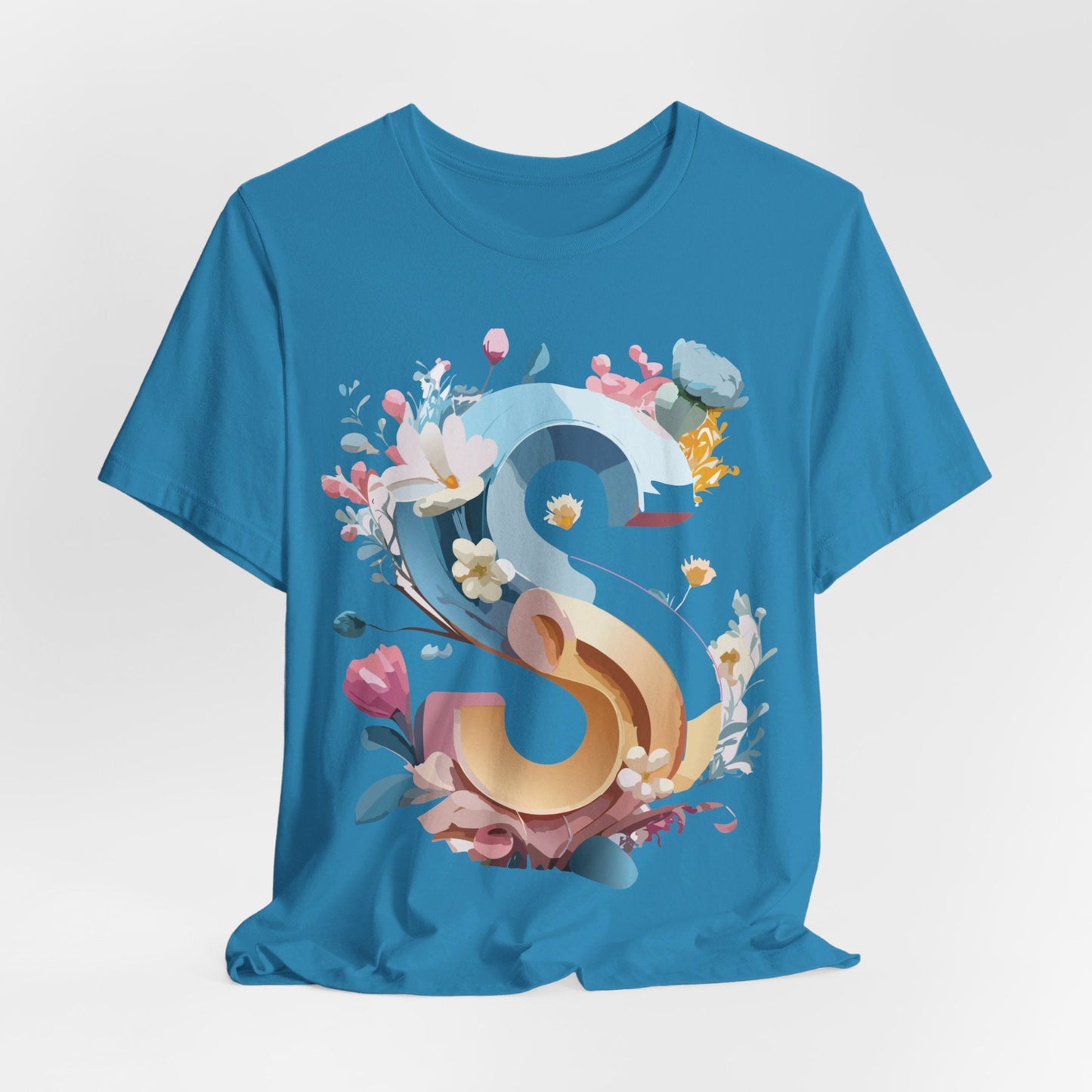 Letter S Graphic Tee Unisex Jersey Short Sleeve Vintage Inspired Artwork