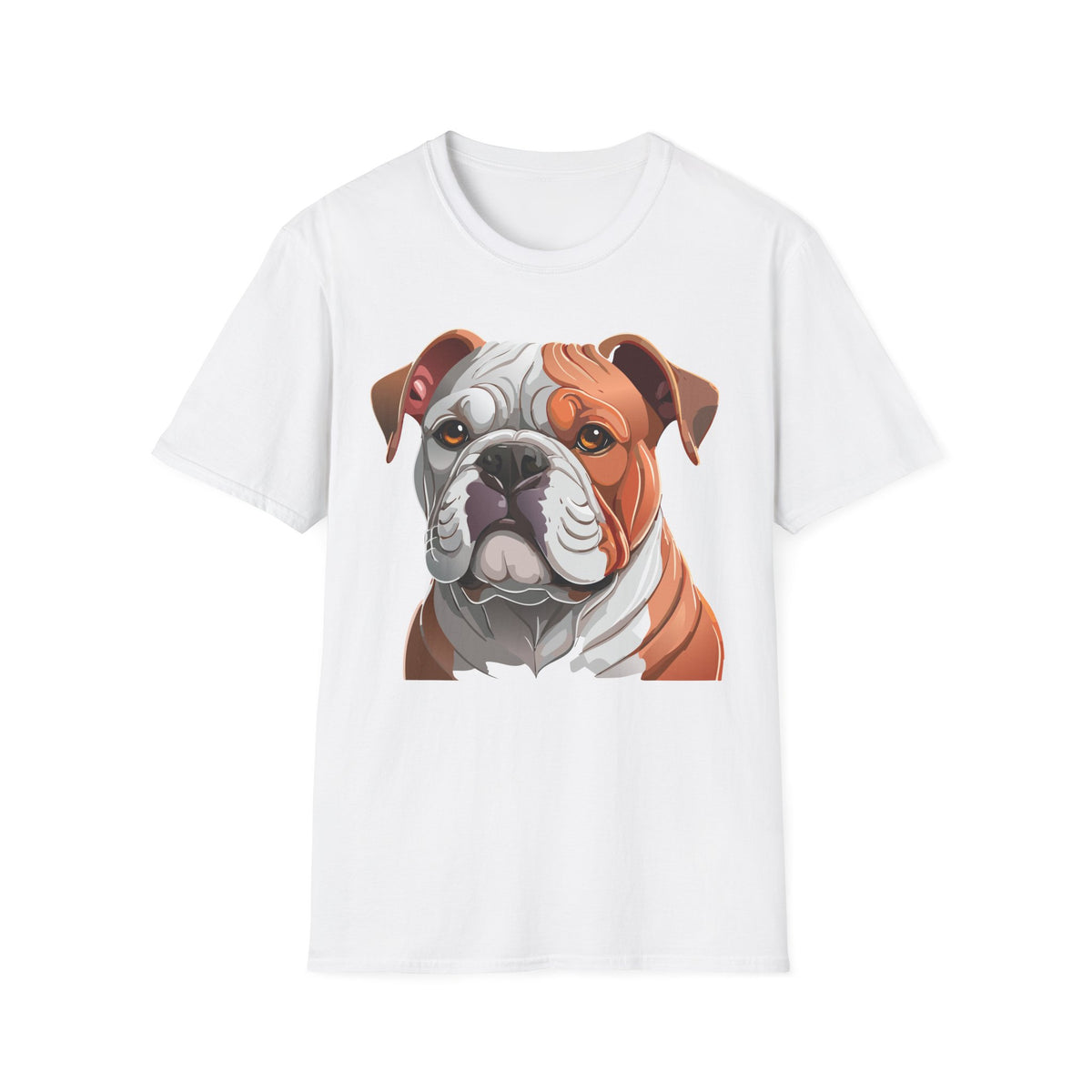 Bulldog Face T-Shirt | English Bulldog Illustration