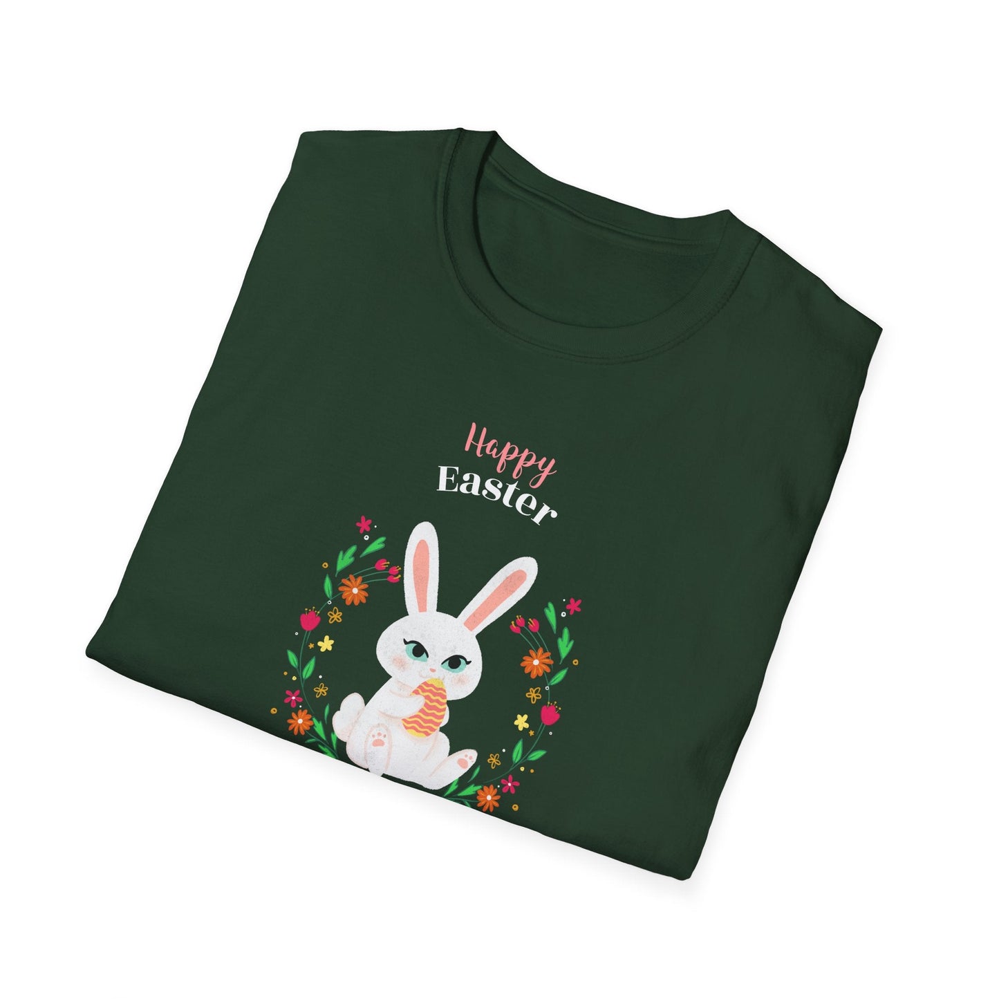 Easter Bunny T Shirt Unisex Gildan Softstyle Tee 100 Percent Ring Spun Cotton Easter Design