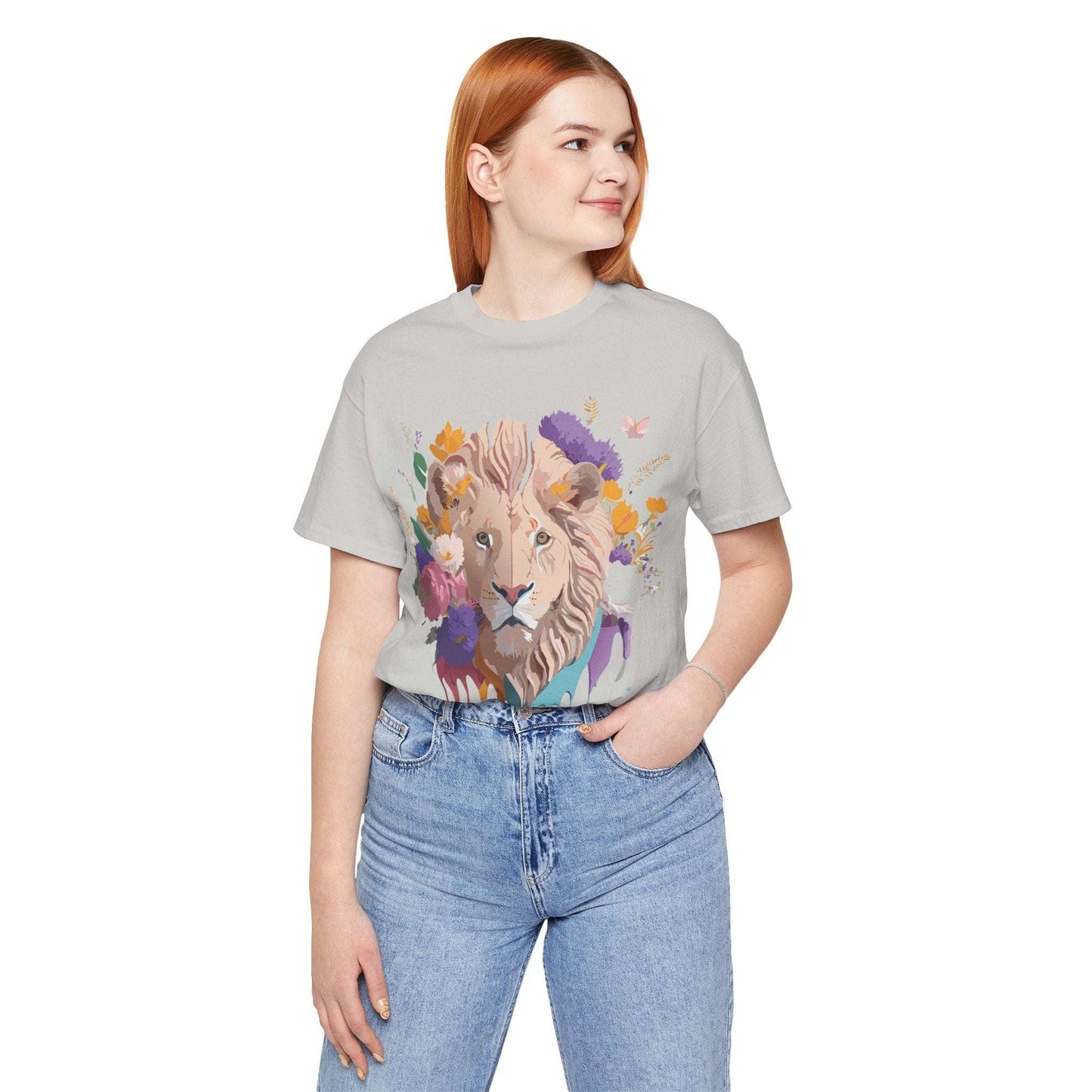 Lion Shirt Graphic Tee Unisex Short Sleeve Vintage Inspired Artwork Adelpha Premium Quality