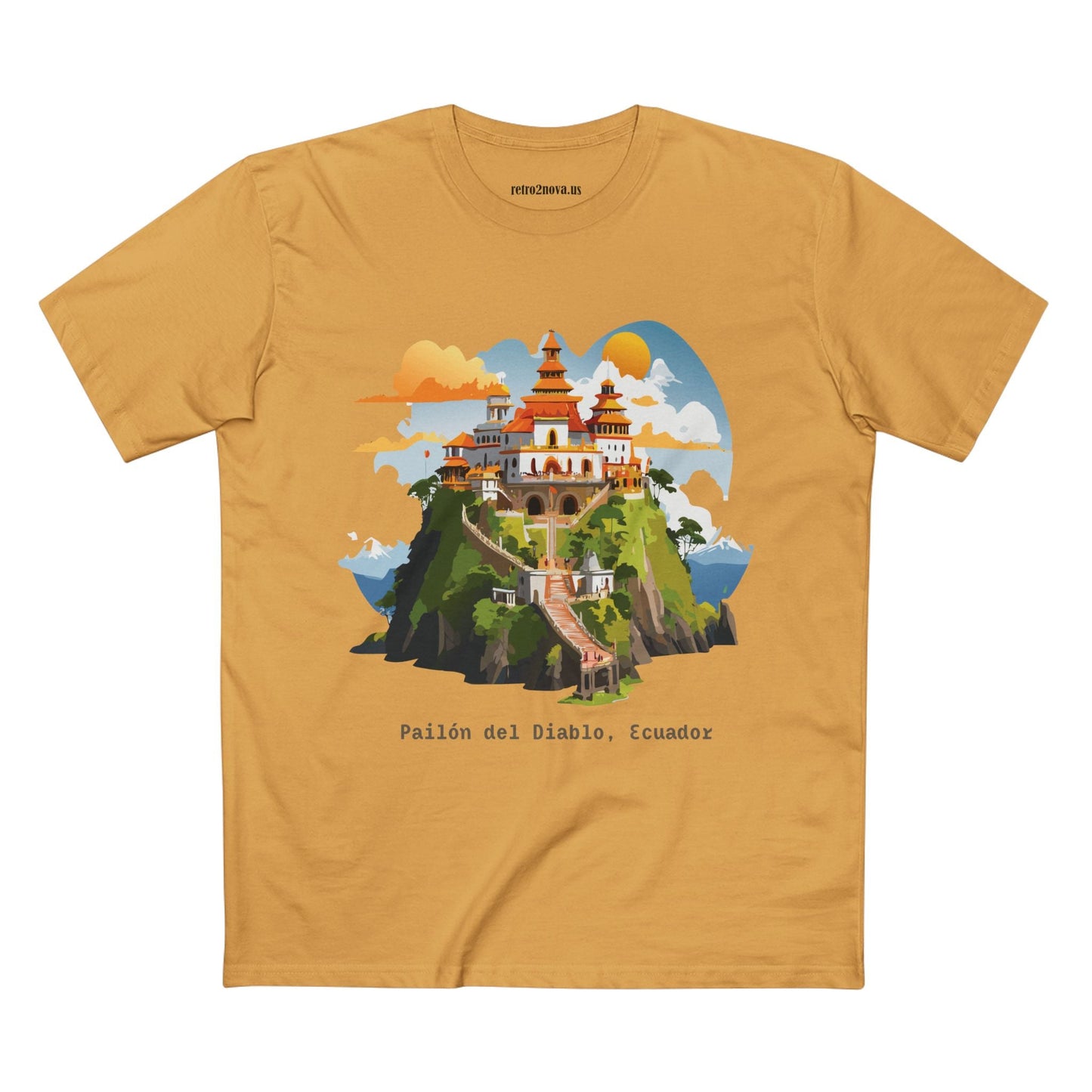 Travel Shirt Unisex Premium Cotton Tee With Original Art Design From Retro2Nova Ecuador Inspired