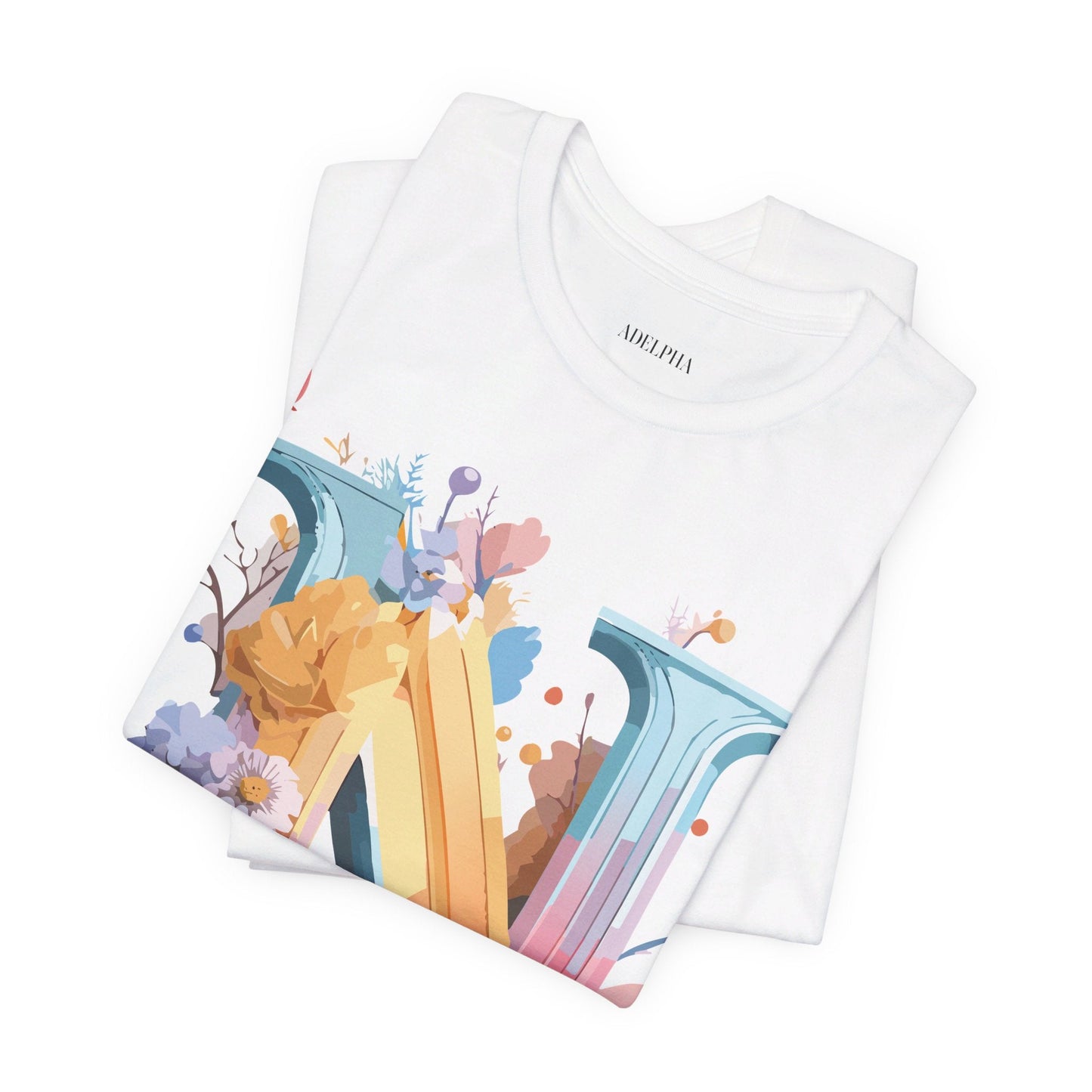 Letter N Shirt Classic Unisex Graphic Tee With Premium Vintage Adelpha Artwork Jersey Short Sleeve