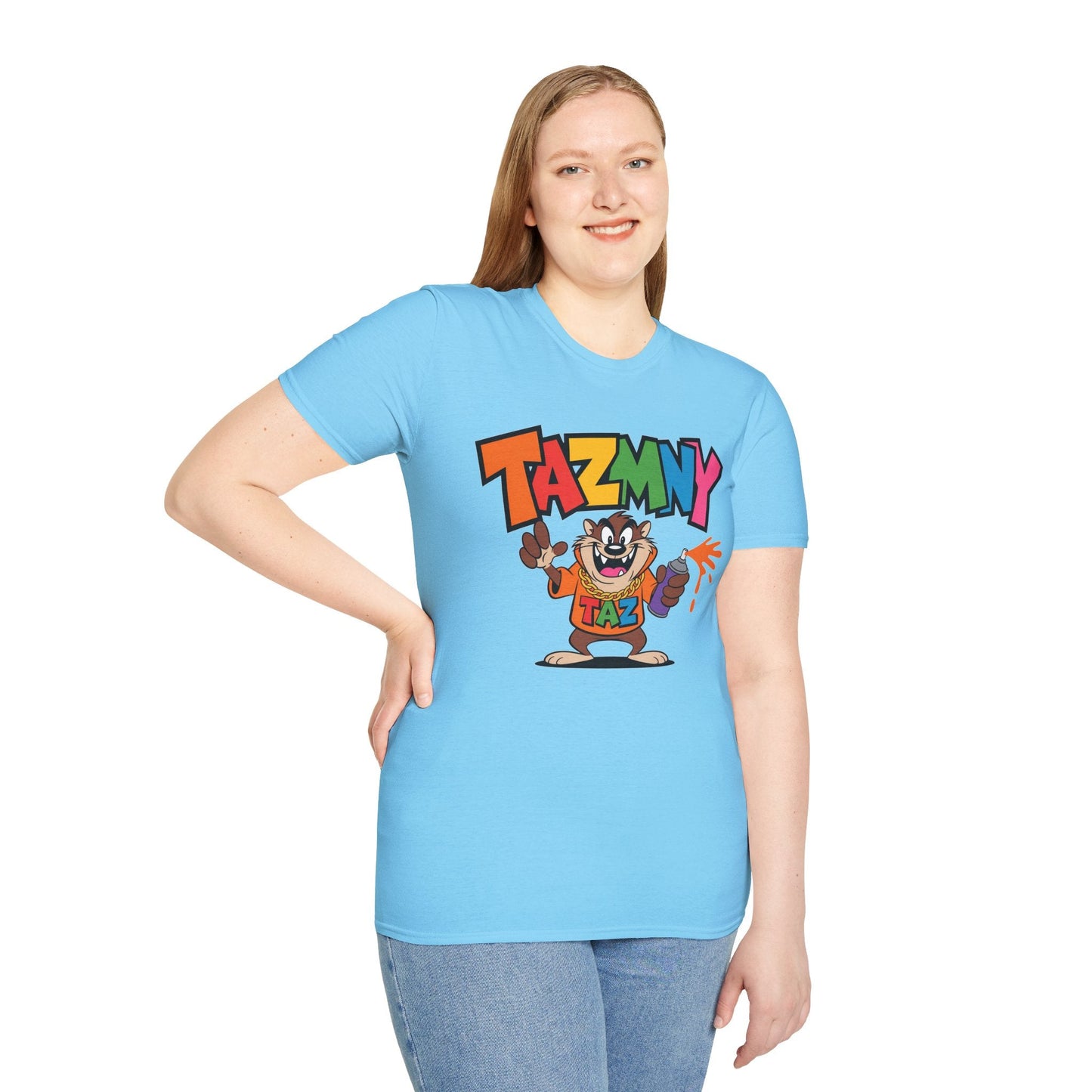 Unisex Cartoon T Shirt With Animation Print Funny Animals Softstyle Tee From Gildan 64000