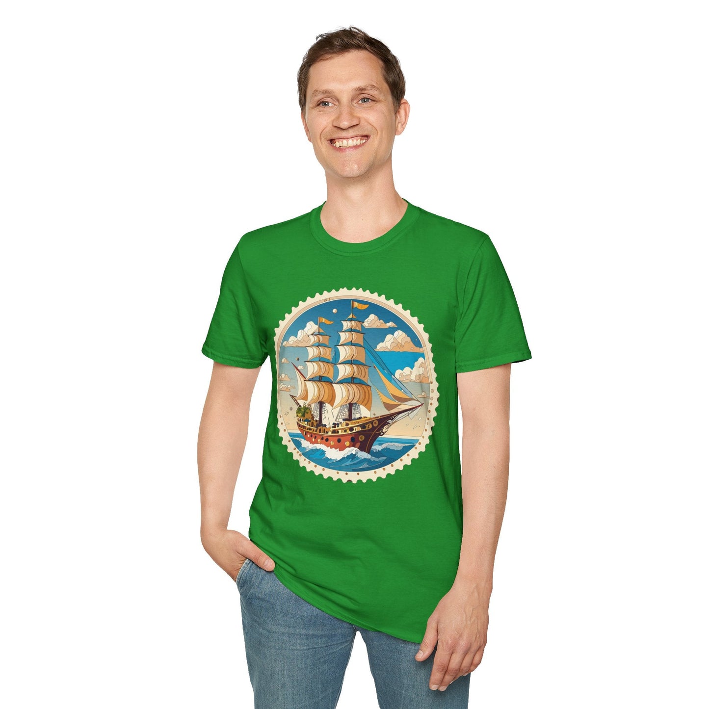 Nautical Ship Frigate Vessel T Shirts Unisex Tee Shirt Softstyle 64000 Ring Spun Cotton Comfort