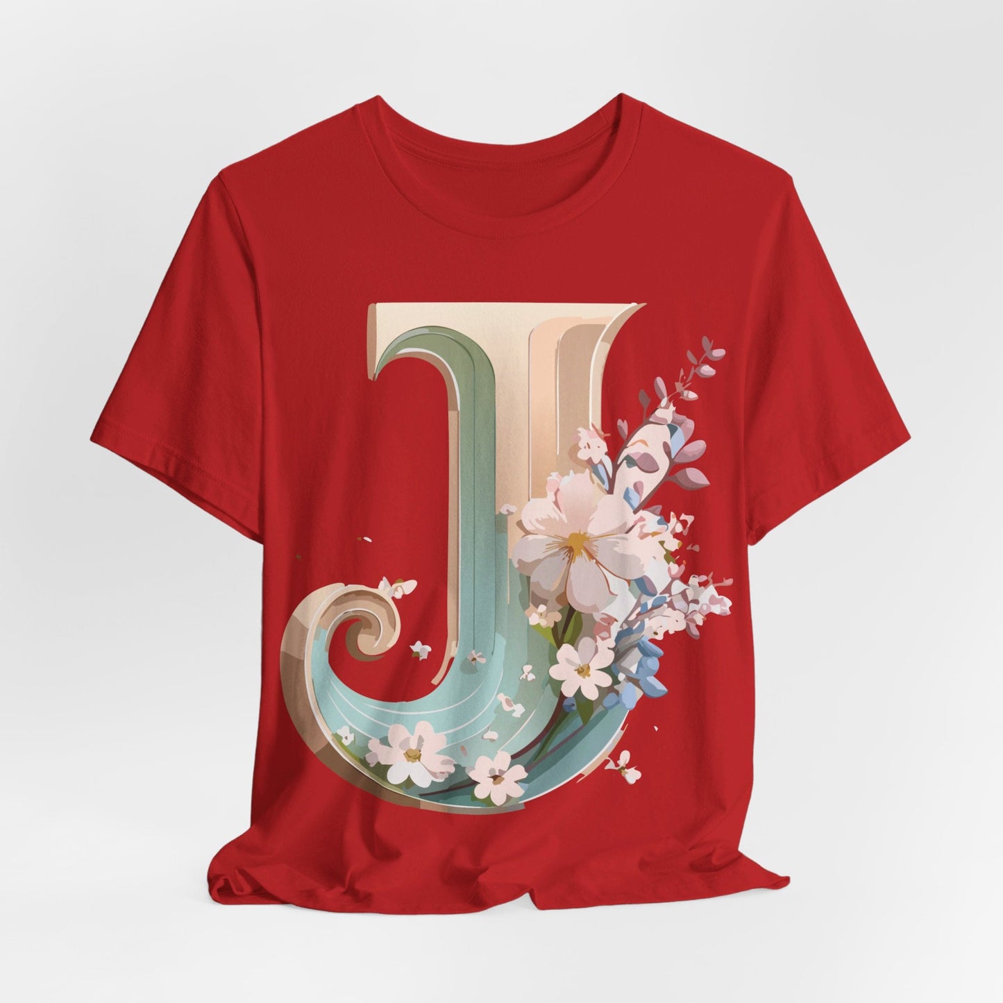 Letter J Graphic Tee Unisex Vintage Inspired Art From Adelpha Short Sleeve Shirt