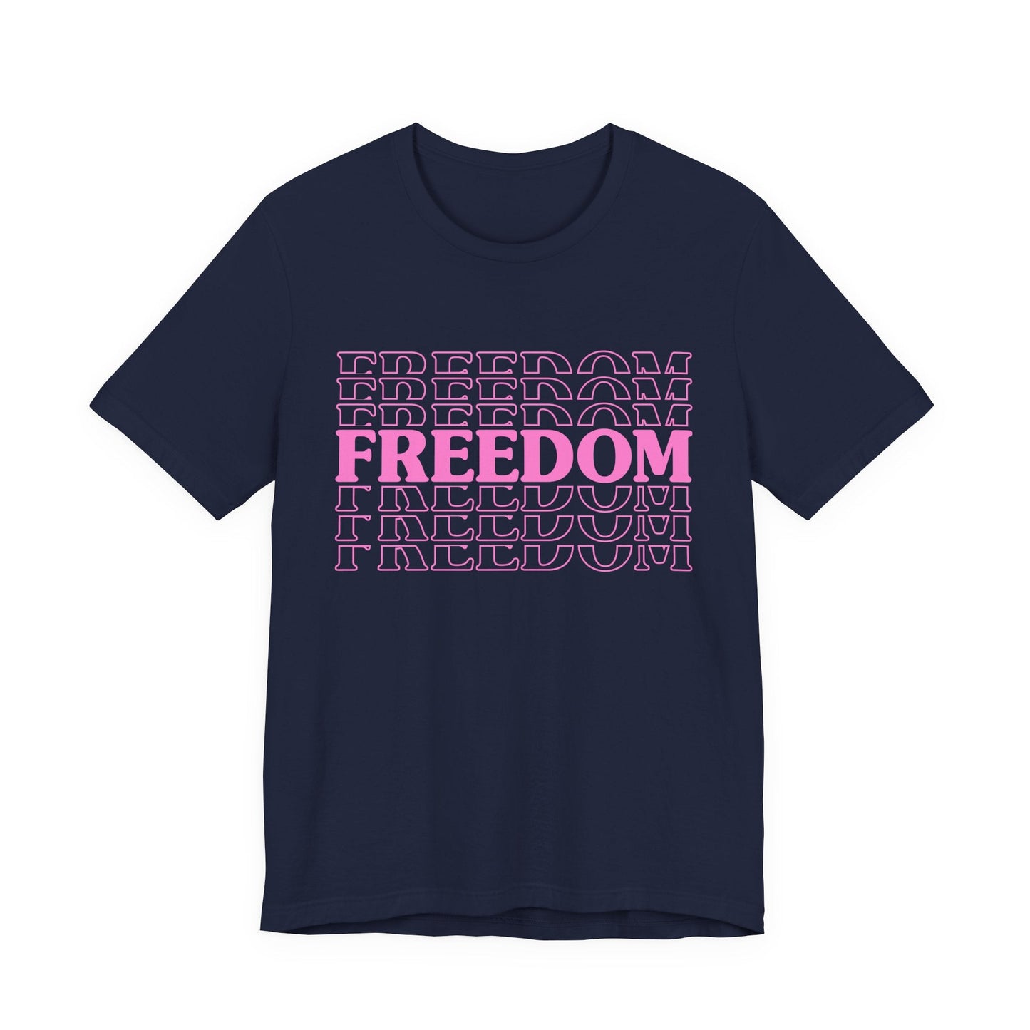 Freedom Text Graphic Unisex Cotton T-Shirt a8