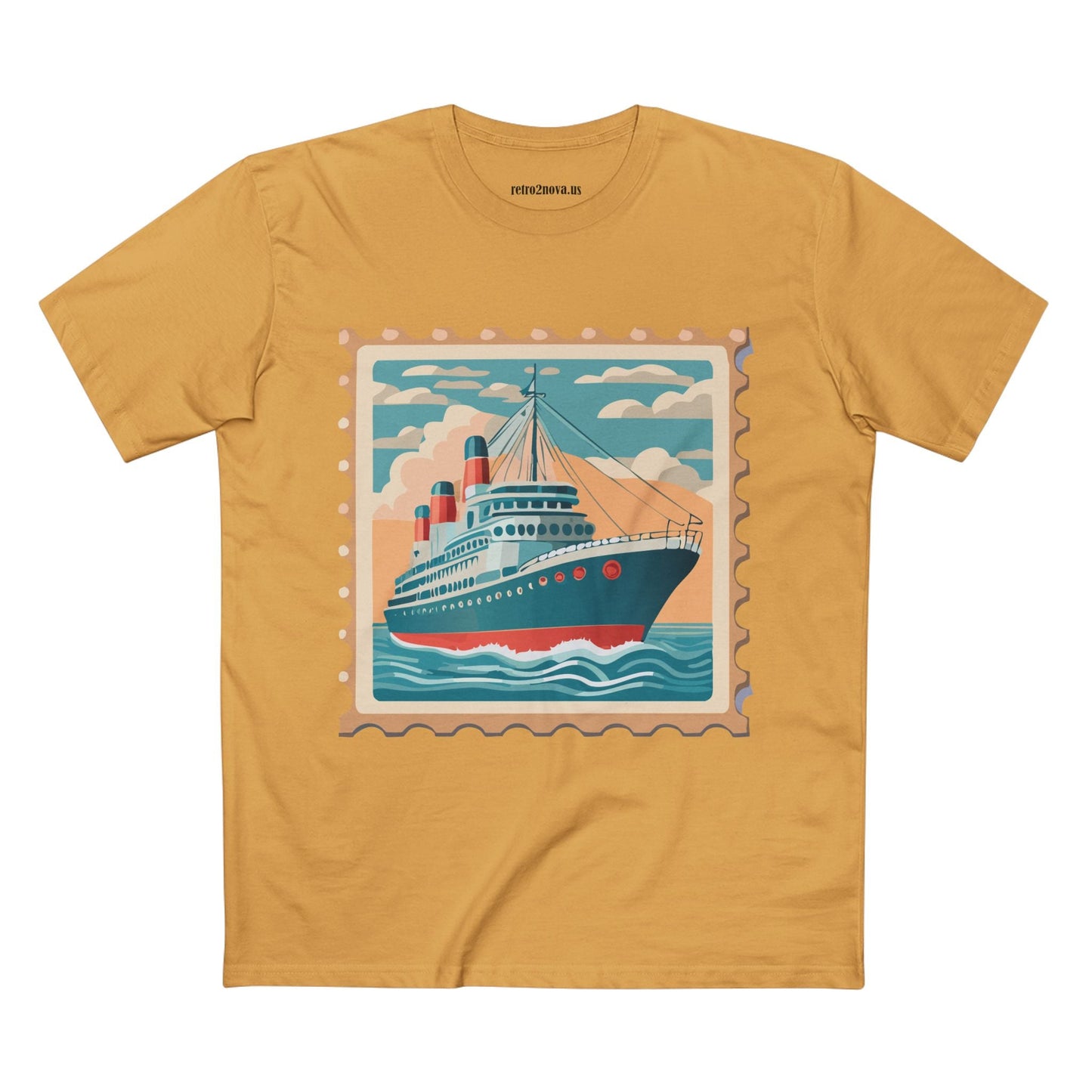 Stamp Shirt Postage Stamp Tee PS43 Unisex Premium Cotton Art Tee Retro2Nova Classic Art Collection