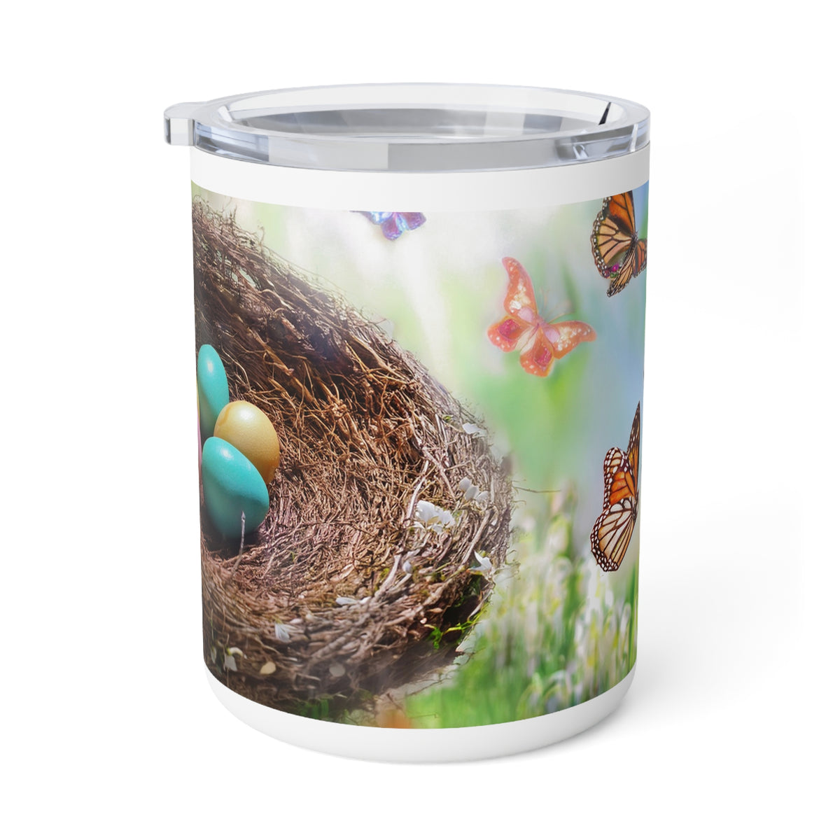 9 Art Design Insulated Coffee Mug Clear Lid 10oz Insulated Coffee Mug 10oz