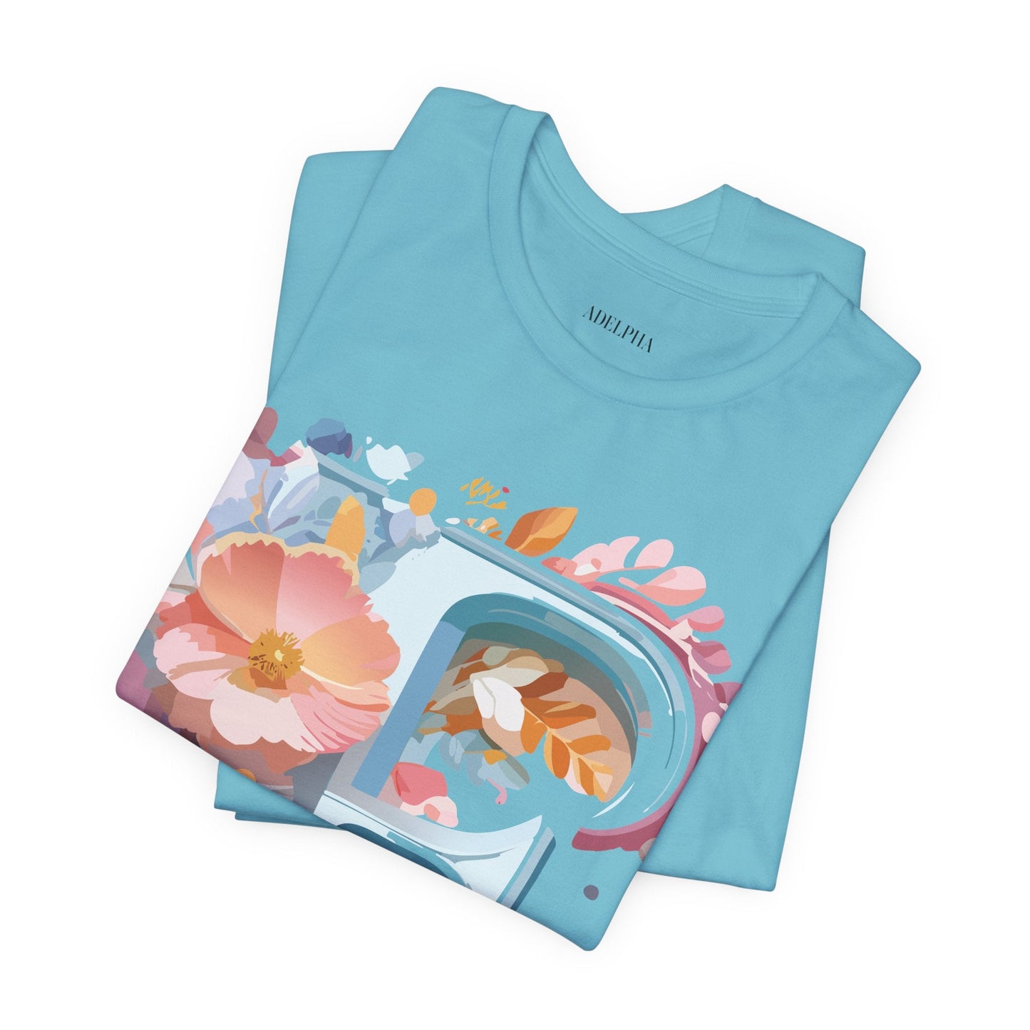 Letter F Shirt Unisex Graphic Tee Jersey Short Sleeve by Adelpha Vintage Inspired Art Design