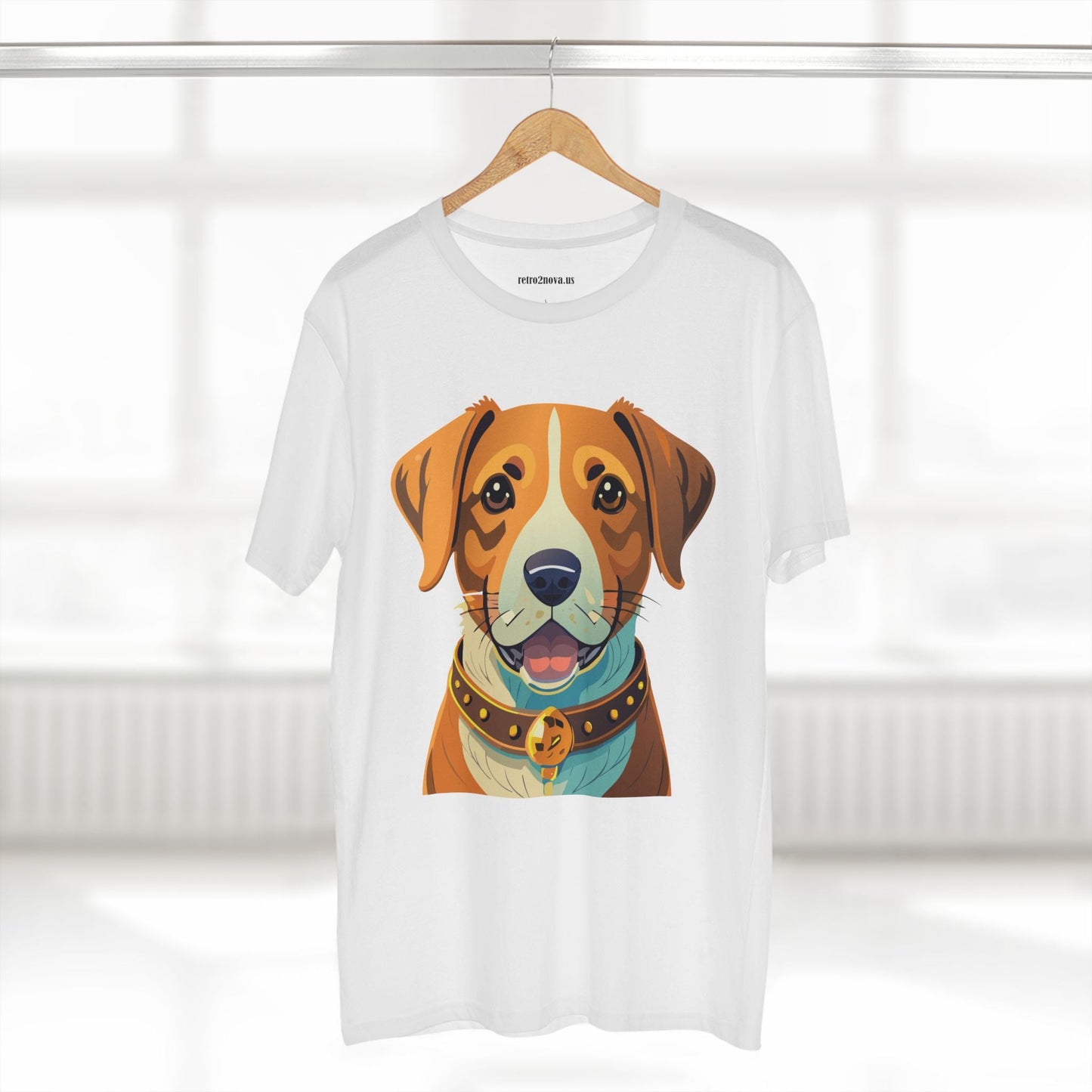 Retro2Nova Unisex Dog Shirt Premium Cotton Tee With Original Art Design Animal Print For Everyday Comfort