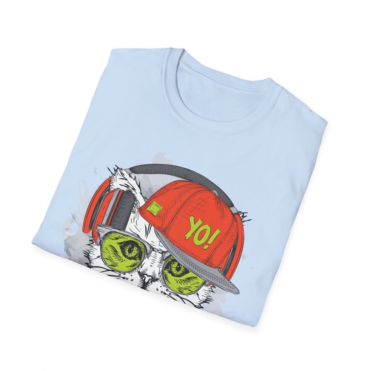 I Love Music Animals Shirt With Headphones Unisex Softstyle Tee Gildan 64000 Cotton Comfort
