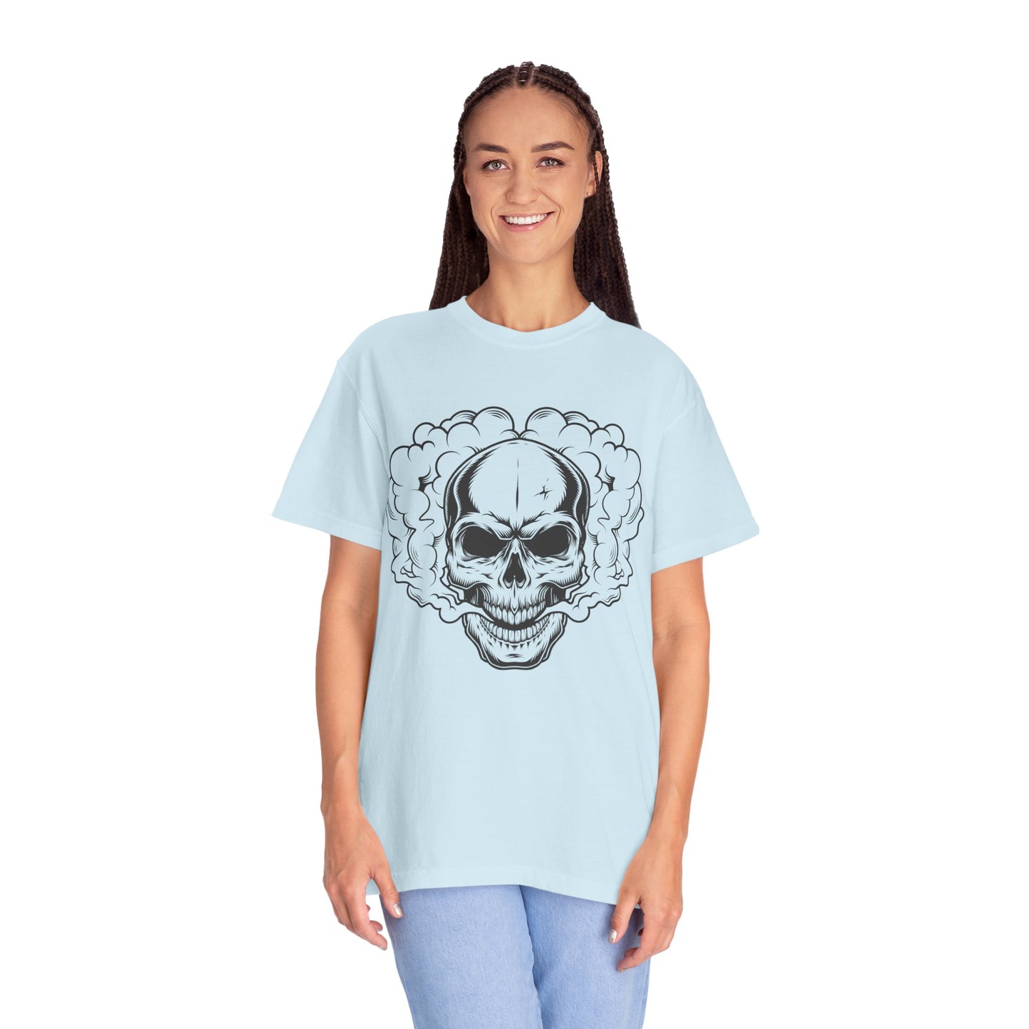 Unisex-T-Shirt aus Baumwolle mit Totenkopf 