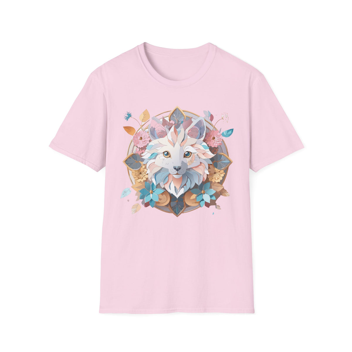 Floral Fox Mandala T-Shirt | Fox Face Tee, Boho Nature Animal Design