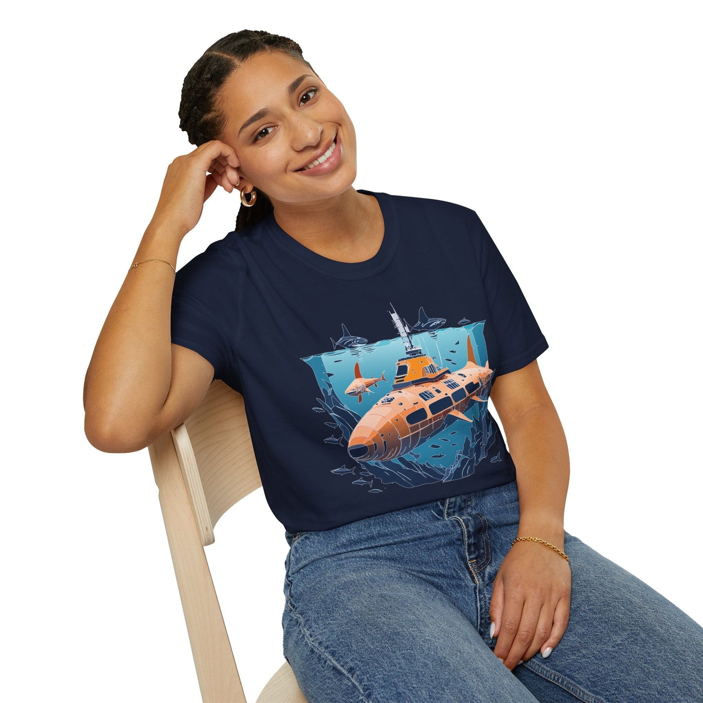 Ocean Graphic Unisex Softstyle Cotton Tee 10