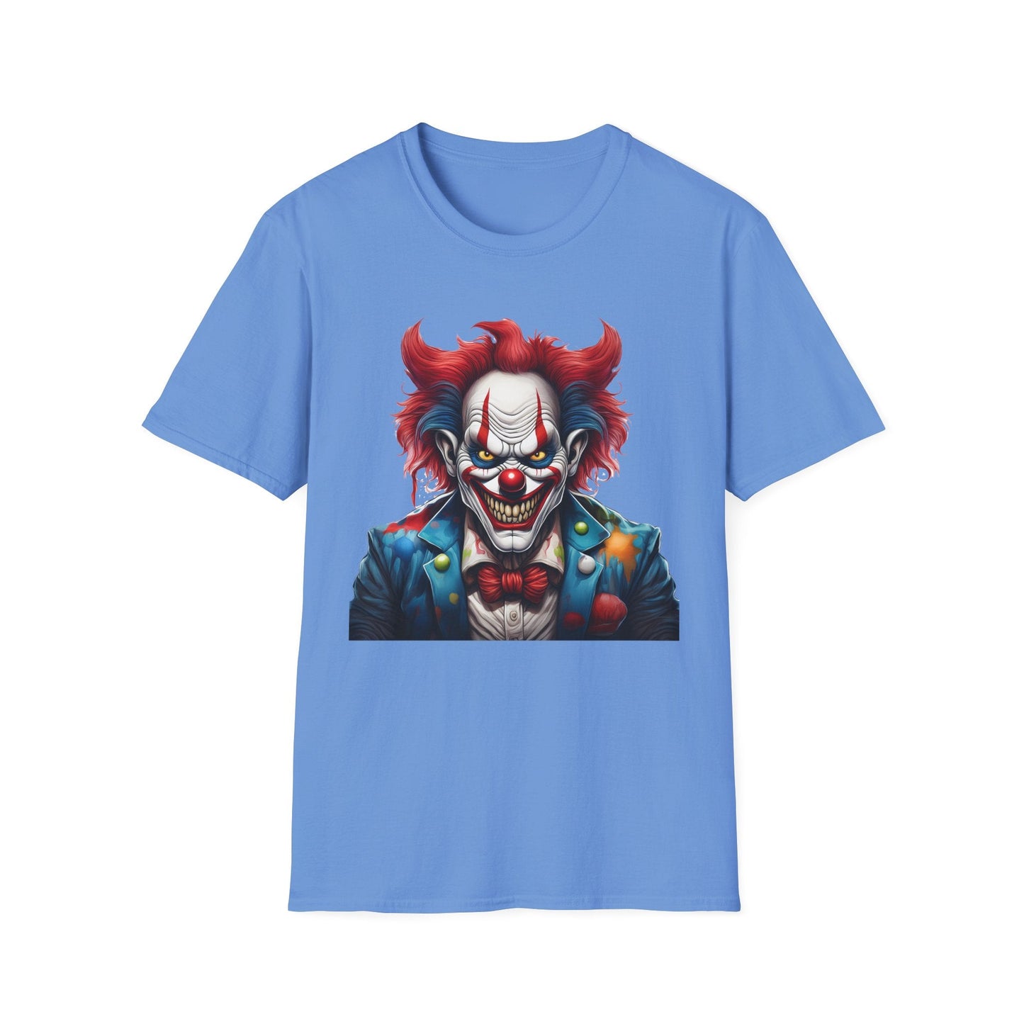 Unisex Clown Shirt With Funny Man Circus Print Tee Gildan Softstyle 64000 Classic Comfort Wear
