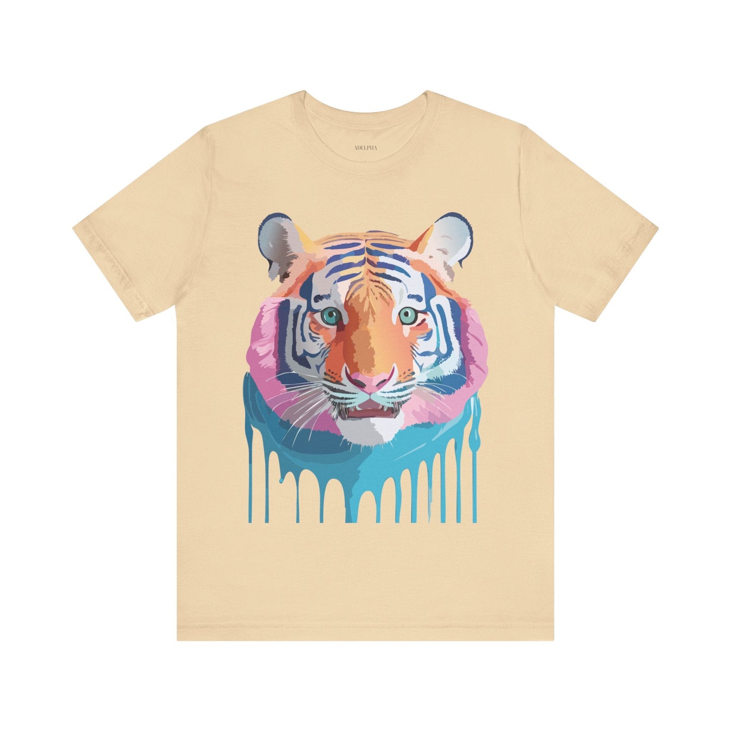 Tiger Shirt Graphic Tee Unisex Jersey Short Sleeve Art Design By Adelpha Vintage Inspired Artwork