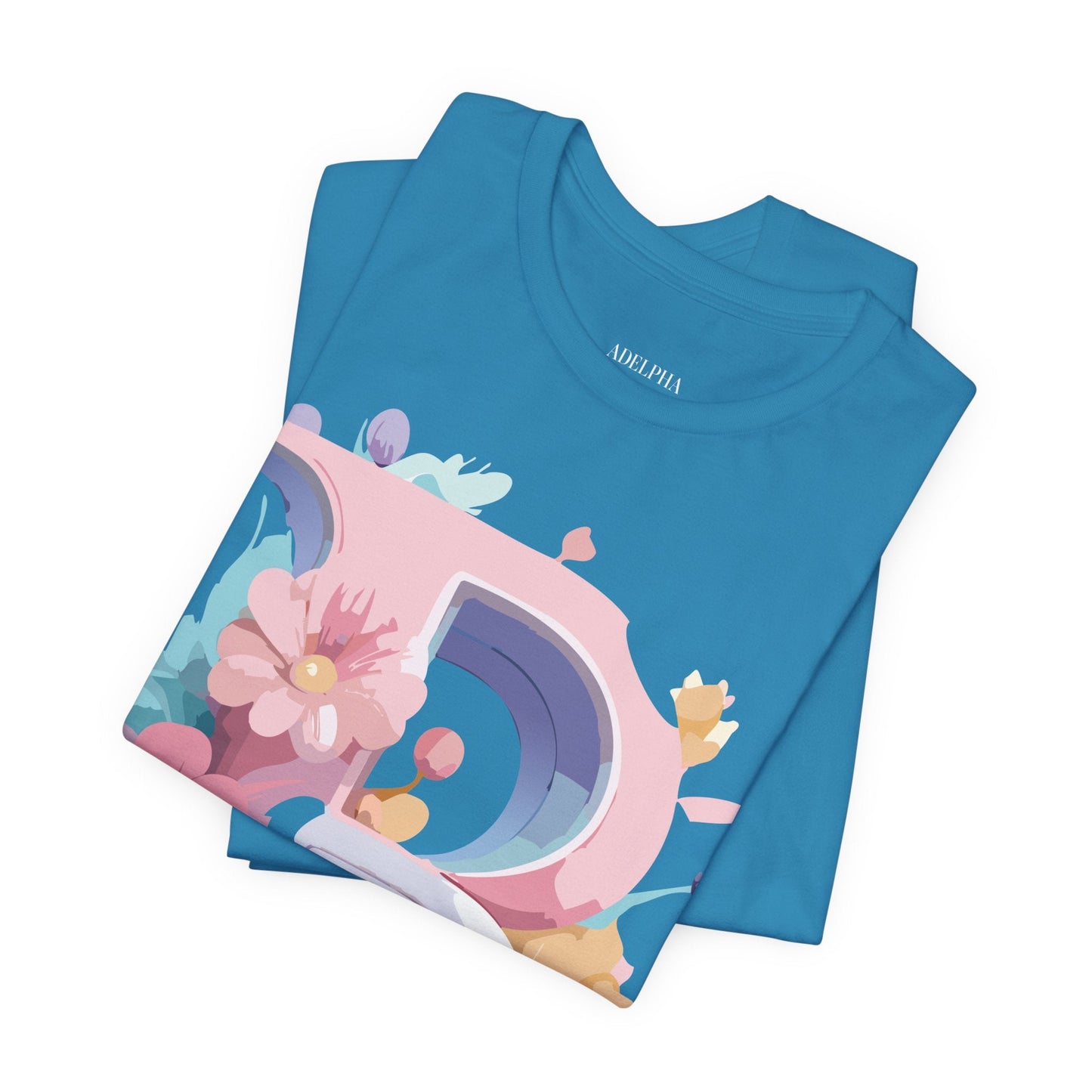 Letter B Shirt Graphic Tee Unisex Vintage Inspired Artwork Adelpha Art Design Short Sleeve