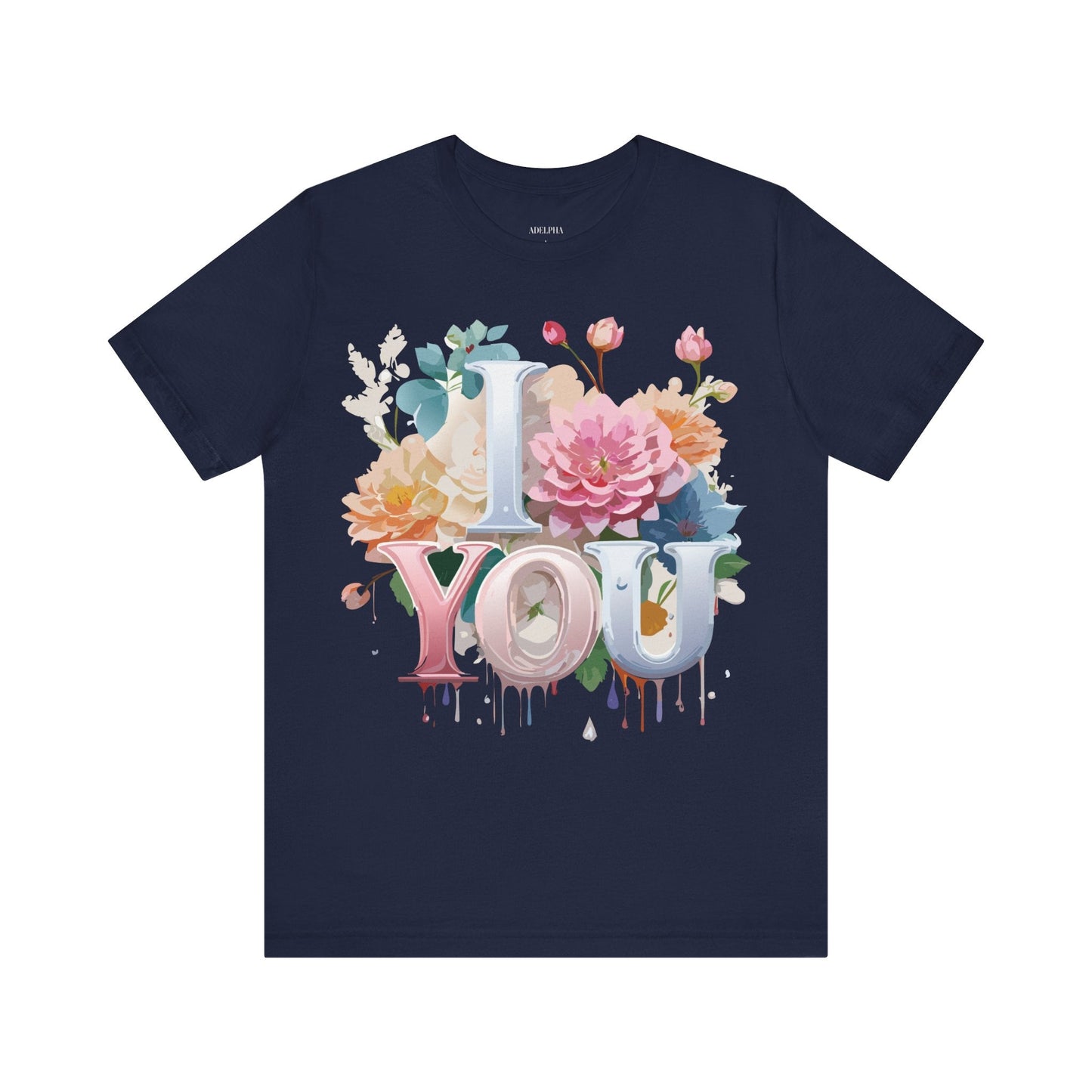 Valentine Day Graphic Unisex 100 Cotton Vintage Artwork with Love and Flower Design Tee 1