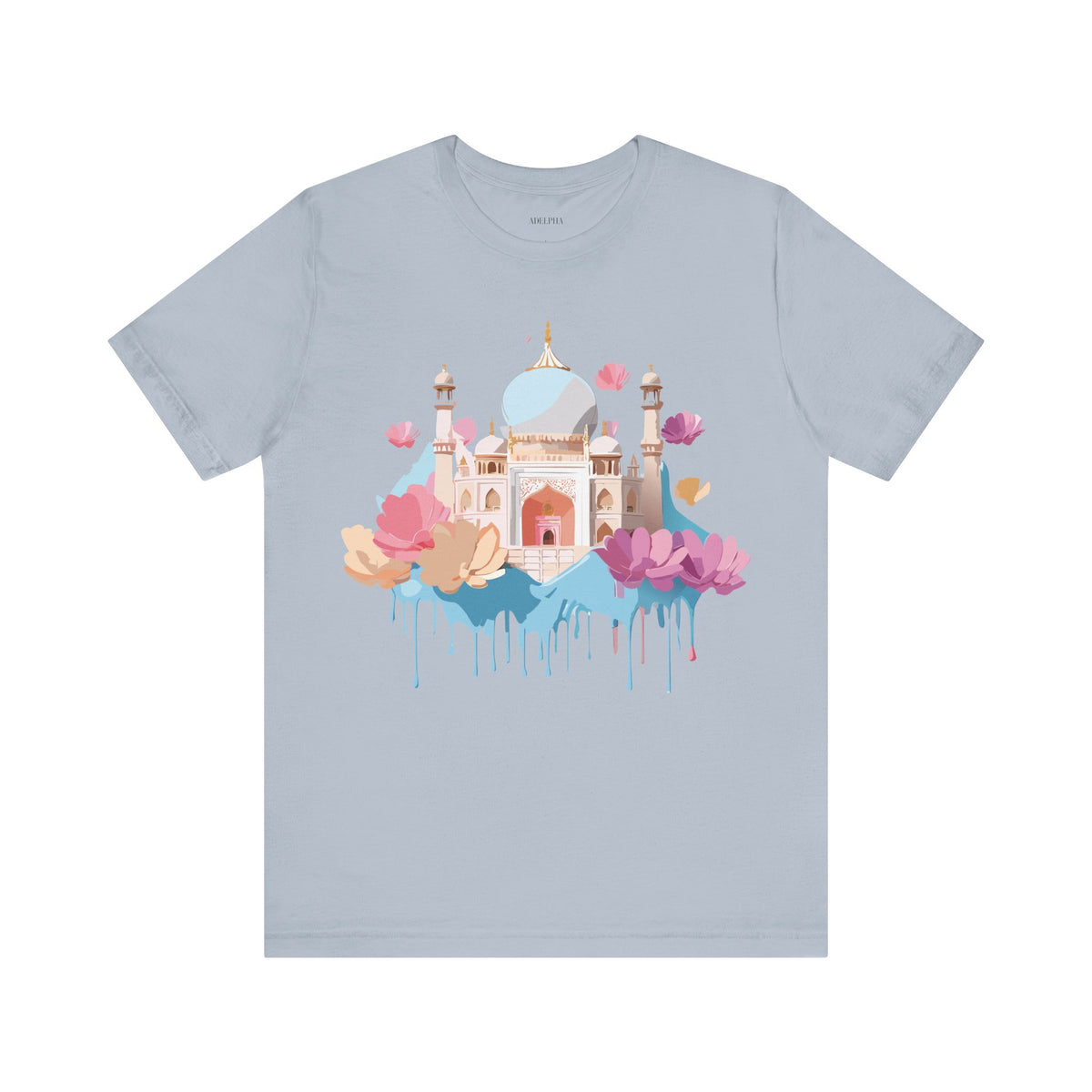 Unisex Cotton Bella+Canvas Tee with Taj Mahal