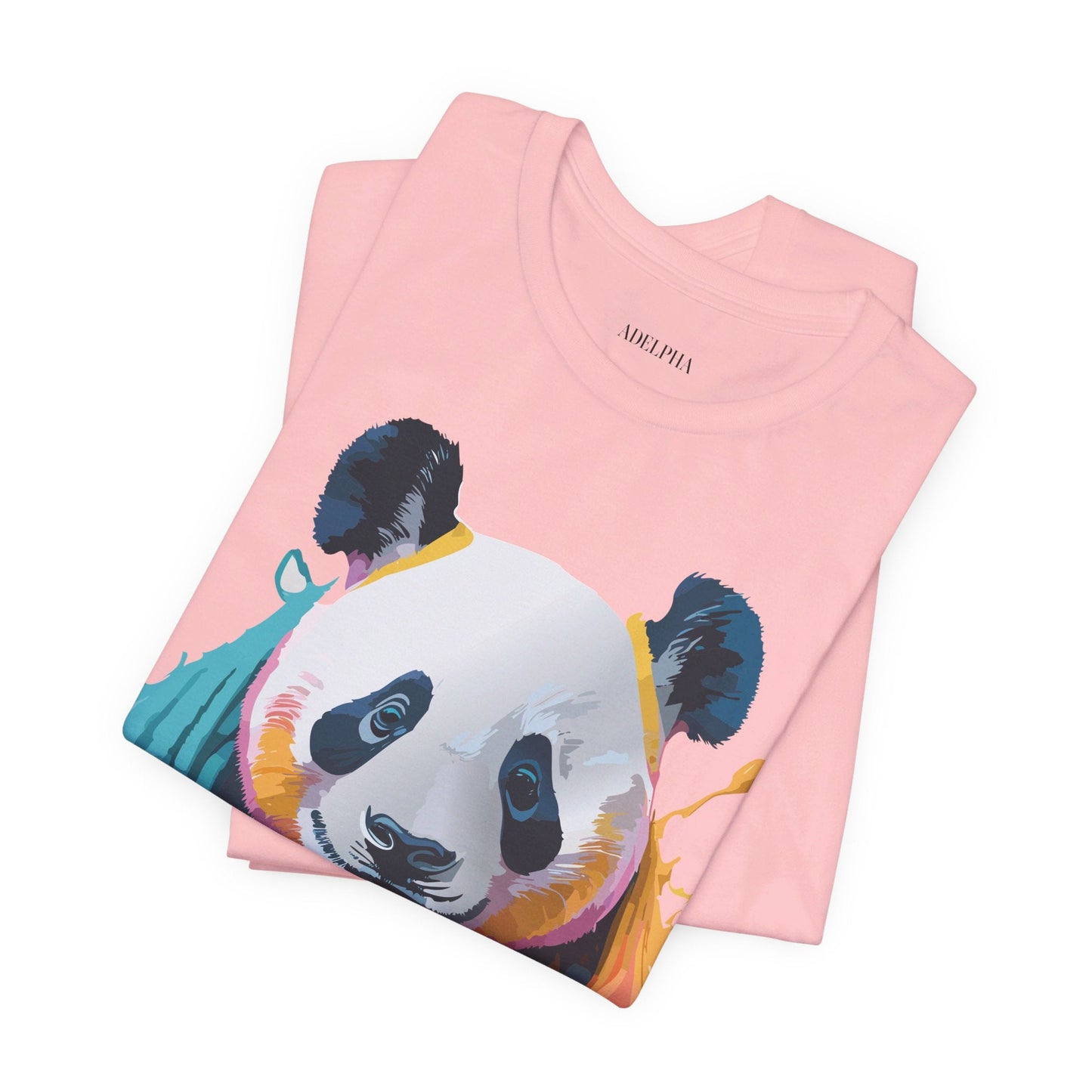 Panda Shirt Unisex Graphic Tee Vintage Inspired Art by Adelpha Premium Jersey Short Sleeve