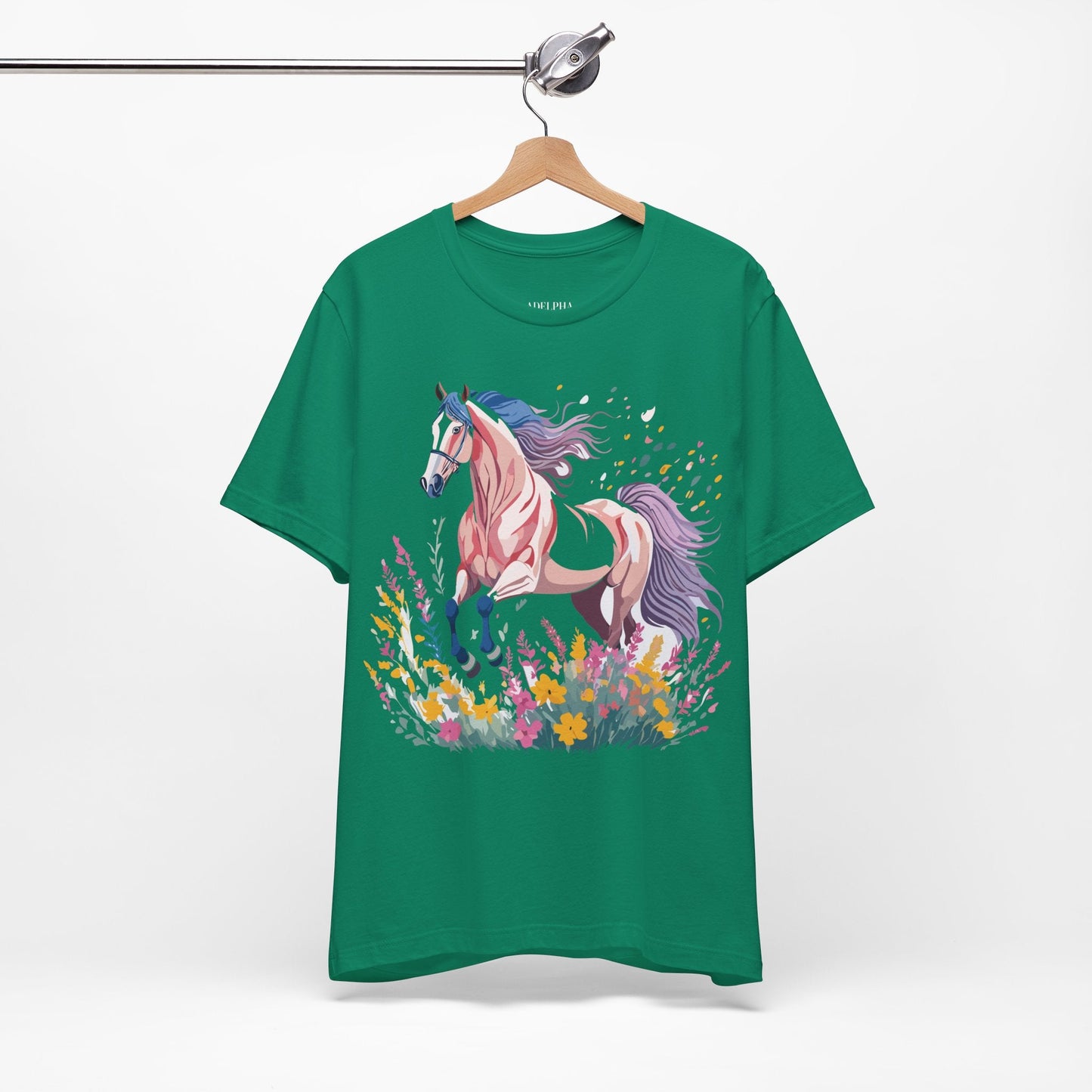Horse Graphic Tee Unisex Short Sleeve Jersey Shirt Adelpha Vintage Inspired Art Collection
