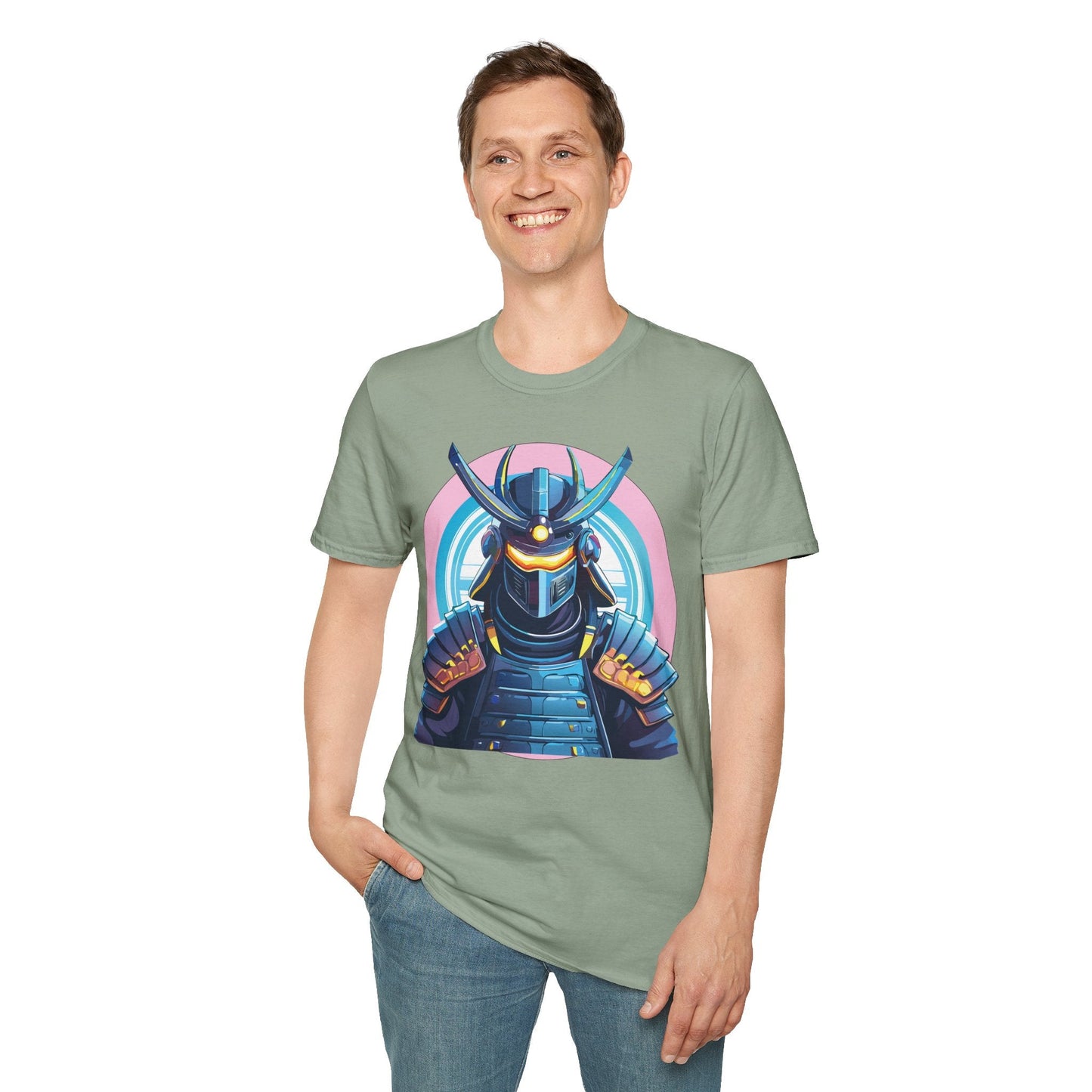 Samurai Shirt Unisex Gildan Softstyle 64000 Tee 100 Percent Ring Spun Cotton Breathable Lightweight