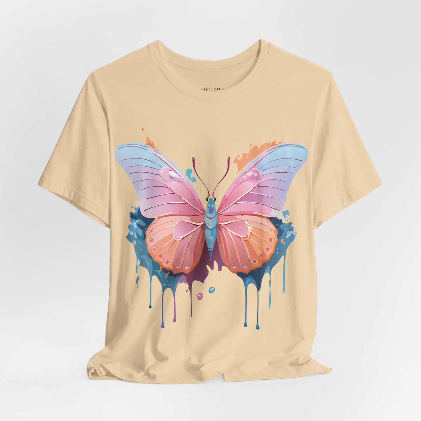 Butterfly Graphic Tee Unisex Short Sleeve Adelpha Vintage Art Shirt
