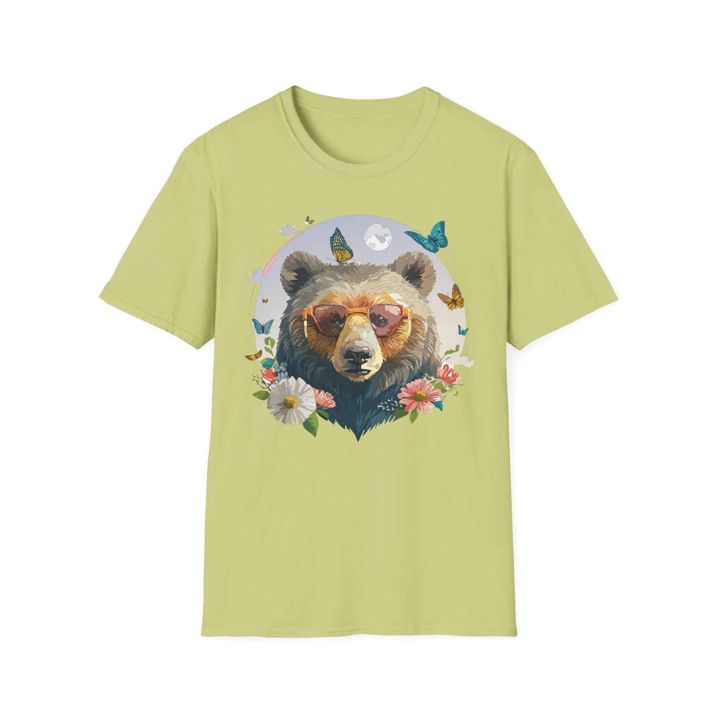 Bear T Shirt Unisex Softstyle Tee 100 Percent Ring Spun Cotton Gildan 64000 Comfortable Wear