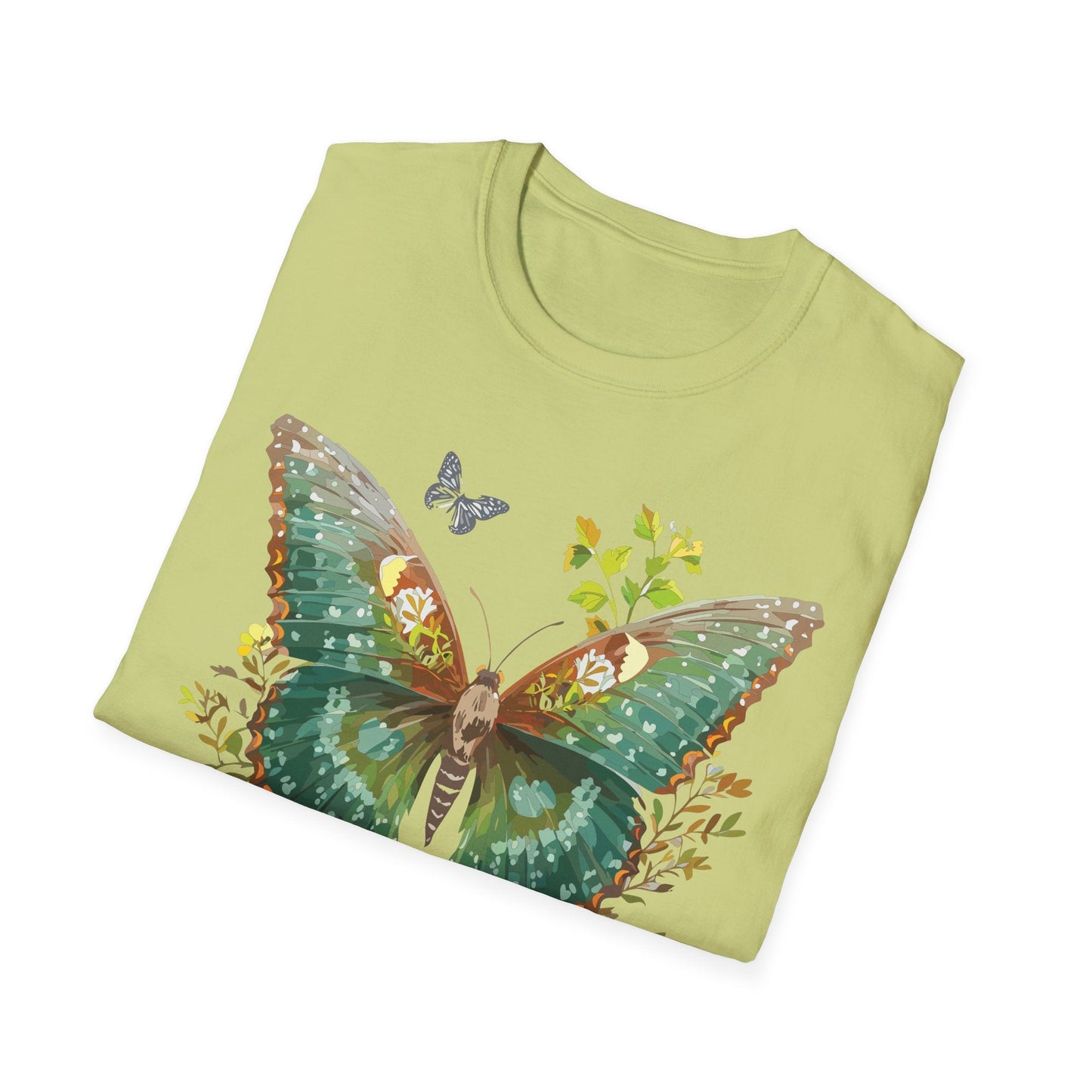 Butterfly Shirt Unisex T Shirt Monarch Print Gildan Softstyle 64000 Comfortable Everyday Wear