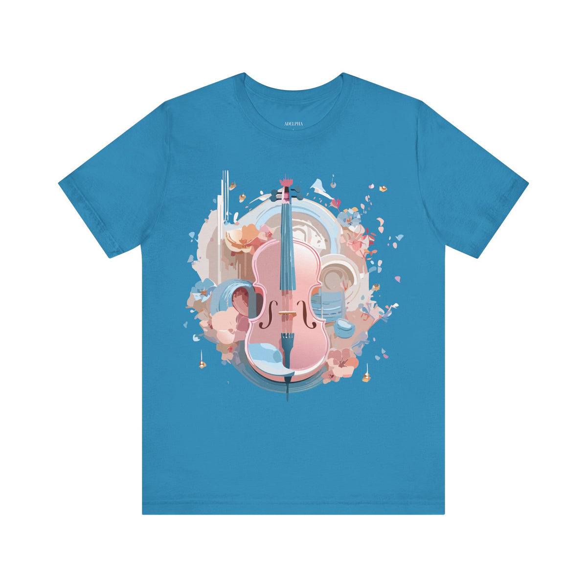 Music Graphic Unisex Cotton Bella+Canvas Tee with Art Design m111