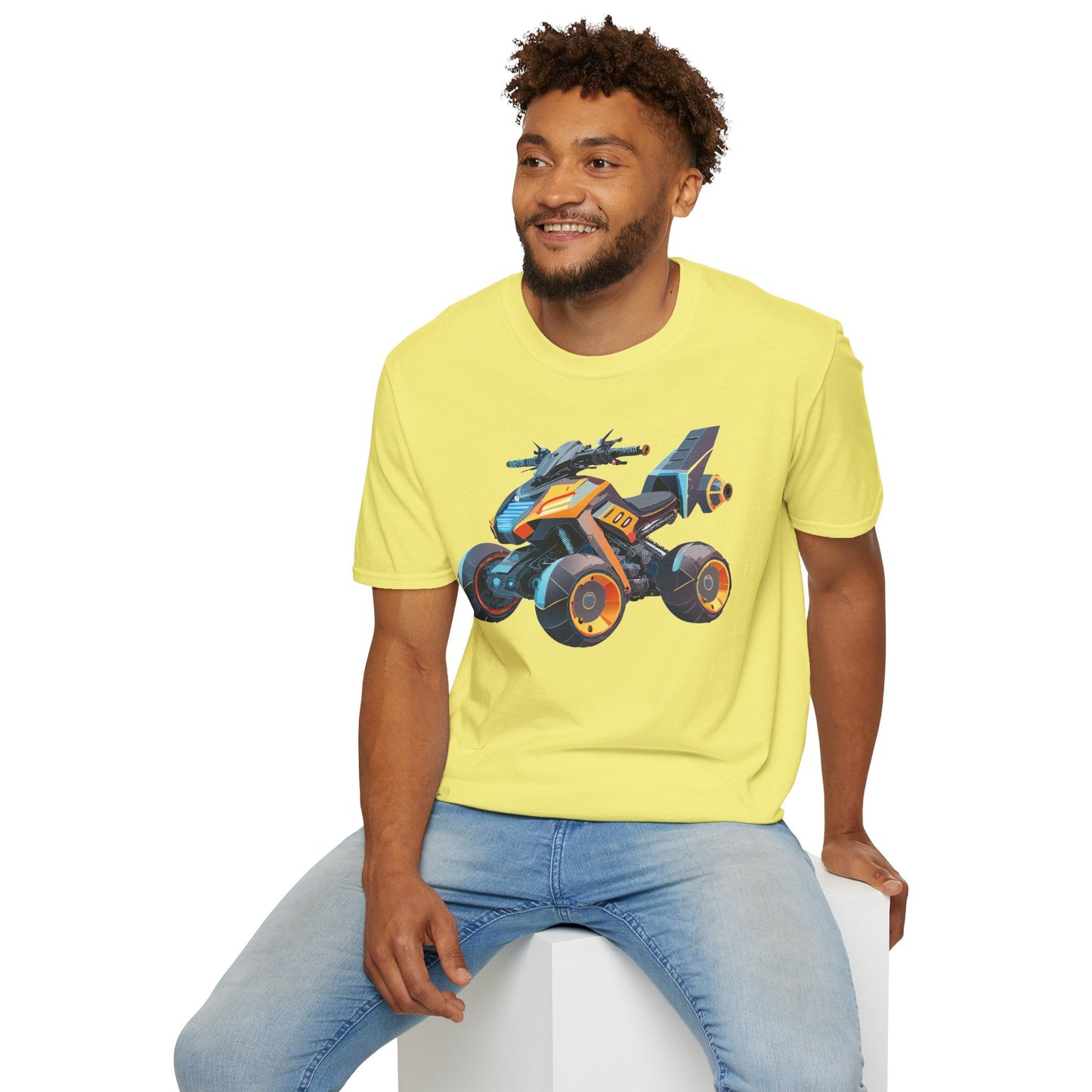 Unisex Bike T Shirt Moto Shirt With Motorcycle Design MTB Tee For Riders One Hundred Percent Cotton