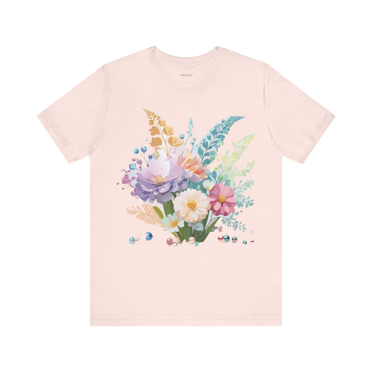 Floral Graphic Tee Shirt - Bella+Canvas Unisex 100 Cotton 16