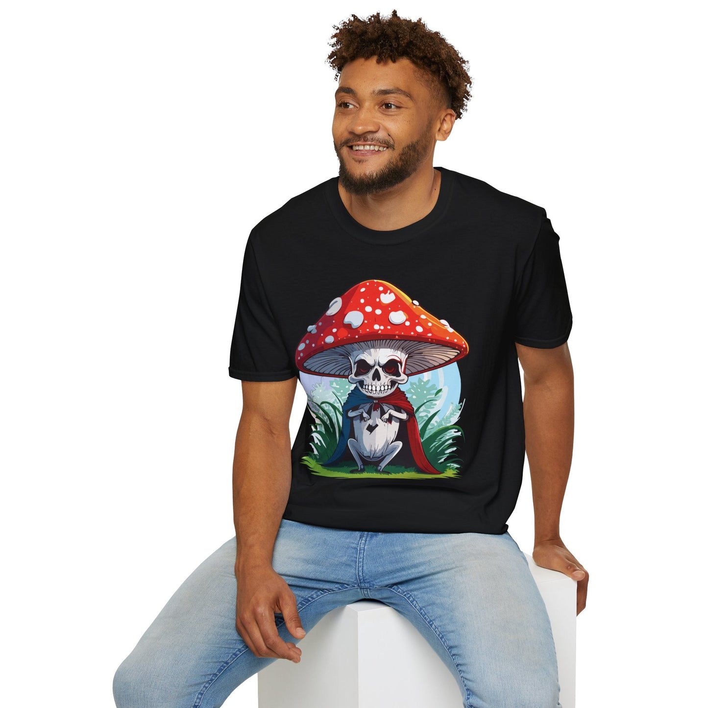 Mashroom Tee Shirt Unisex Gildan Softstyle Short Sleeve Cotton Tee With Funny Mashroom Graphic