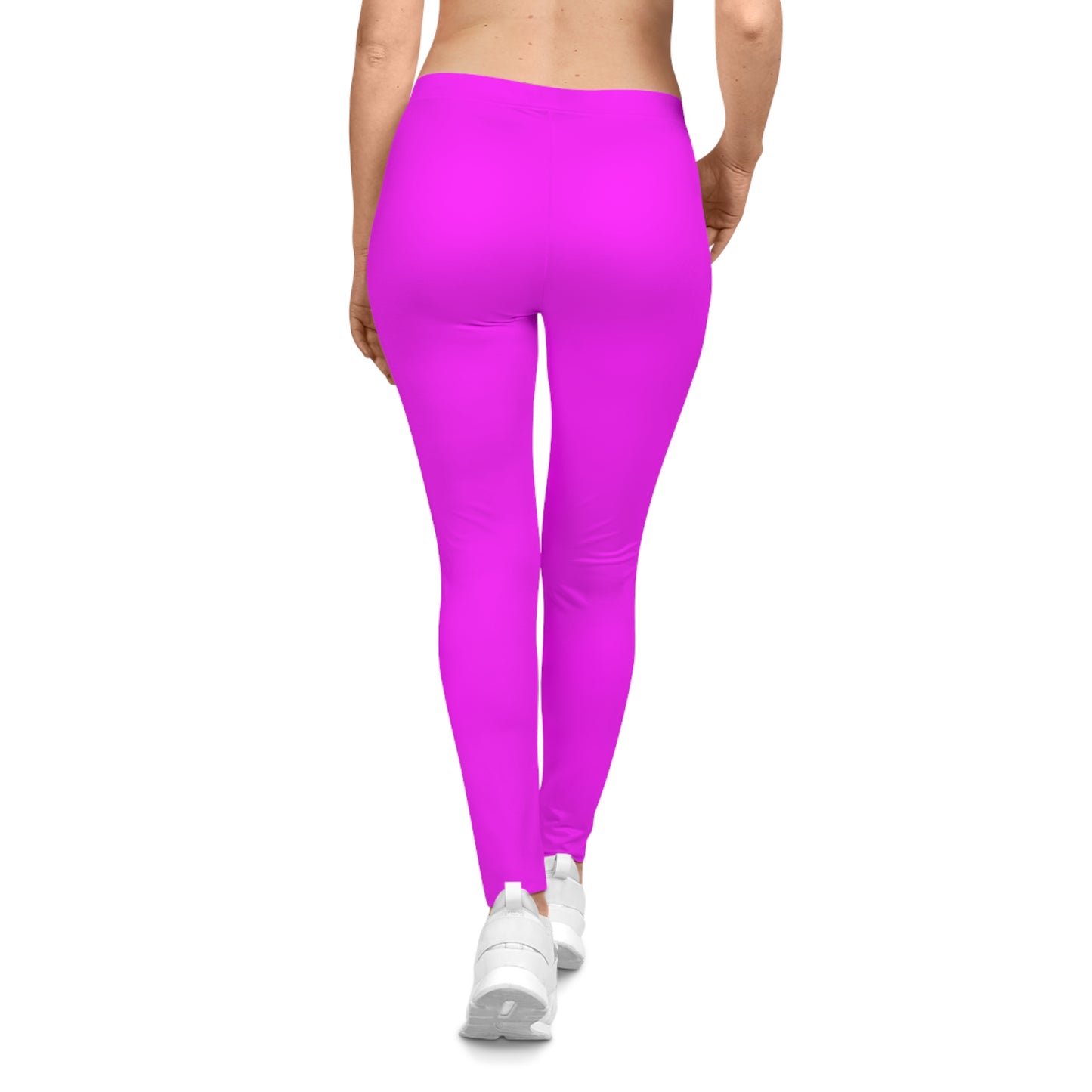 Magenta Color Women's Poly-Span Casual Leggings XS-2XL