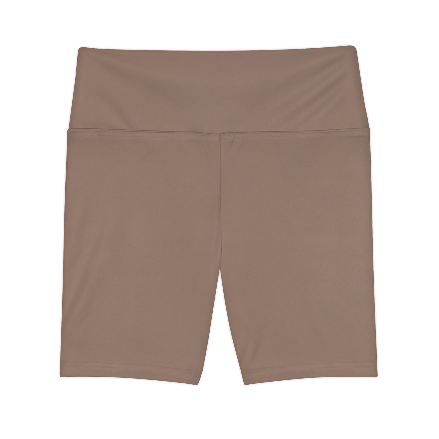 Dusty Taupe Women's Brown High-Waist Workout Shorts — Seamless Bike Shorts for Gym & Everyday