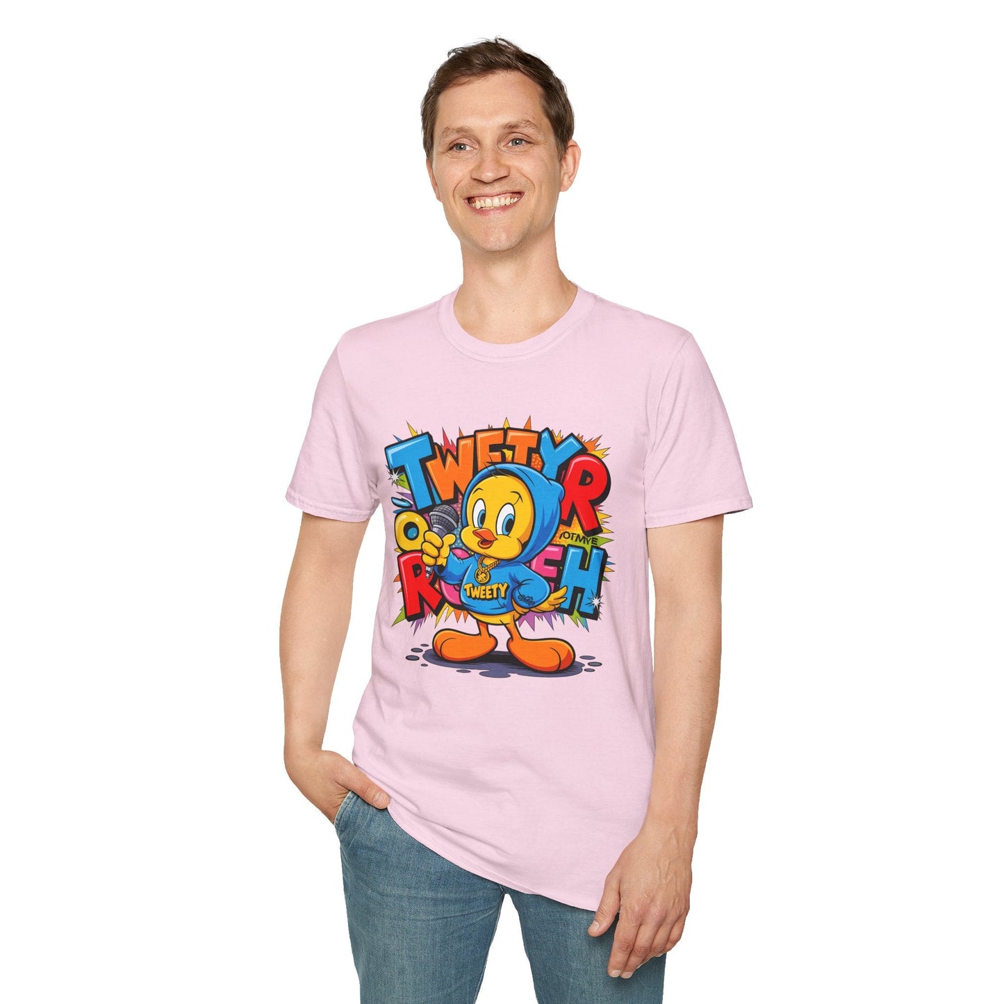Cartoon T Shirt With Animation Funny Animals Tee Unisex Gildan Softstyle 64000 Pro