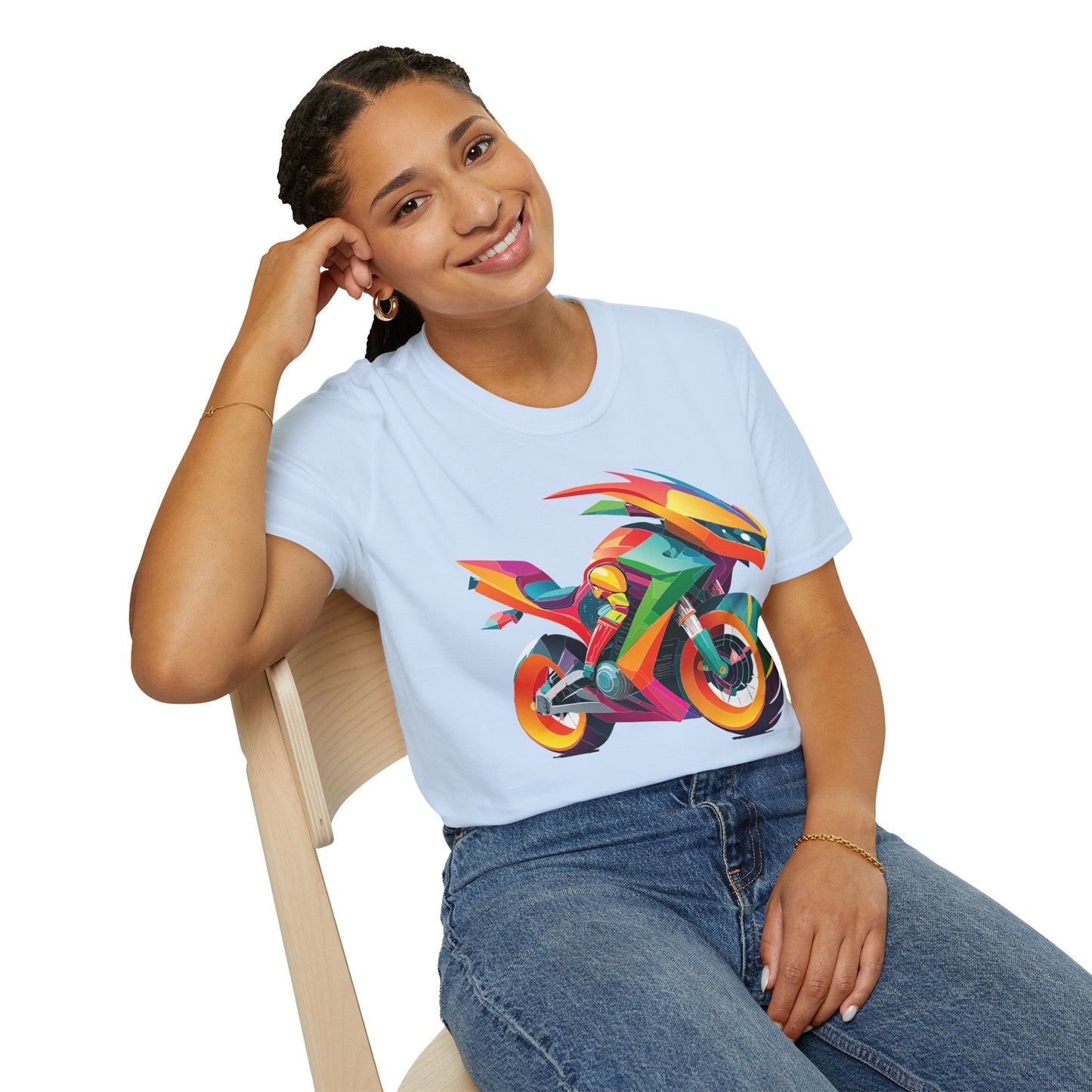 Bike Graphic Unisex Cotton Motorcycle Art Design Tee 5