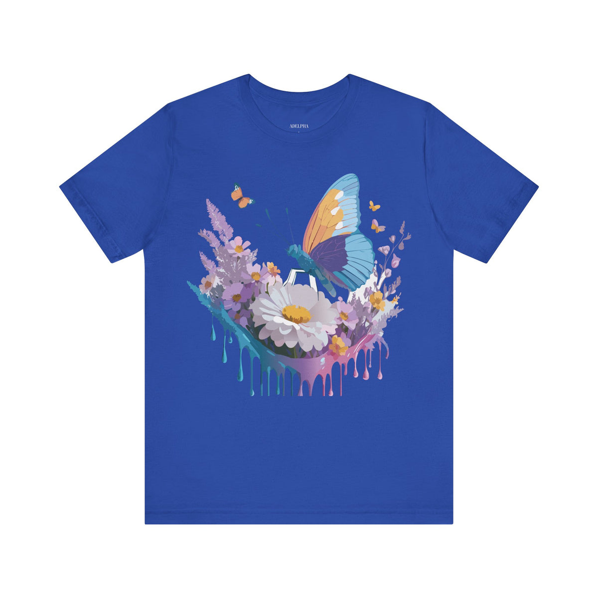 Butterfly Graphic Unisex Cotton Bella+Canvas Tee with Art Design n55