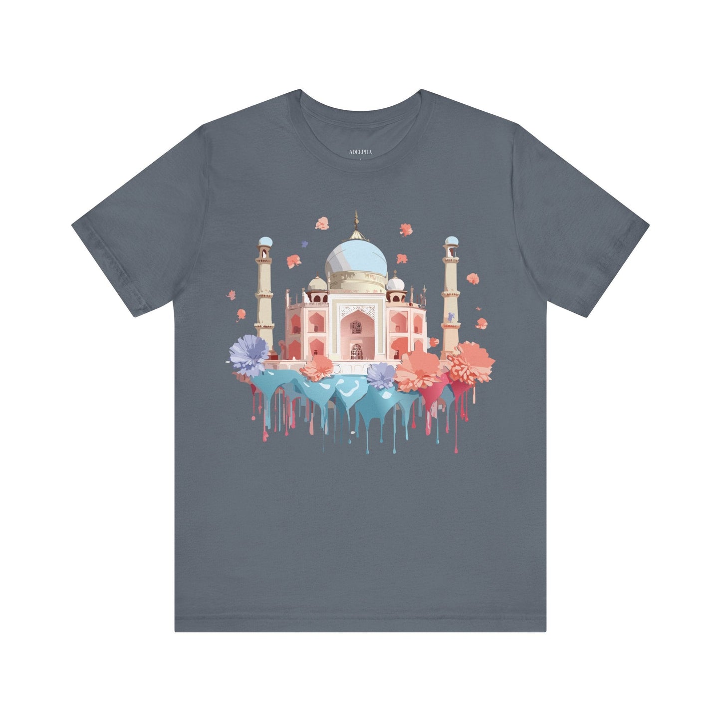 Taj Mahal Graphic Tee Unisex Short Sleeve Shirt By Adelpha Vintage Inspired Artwork