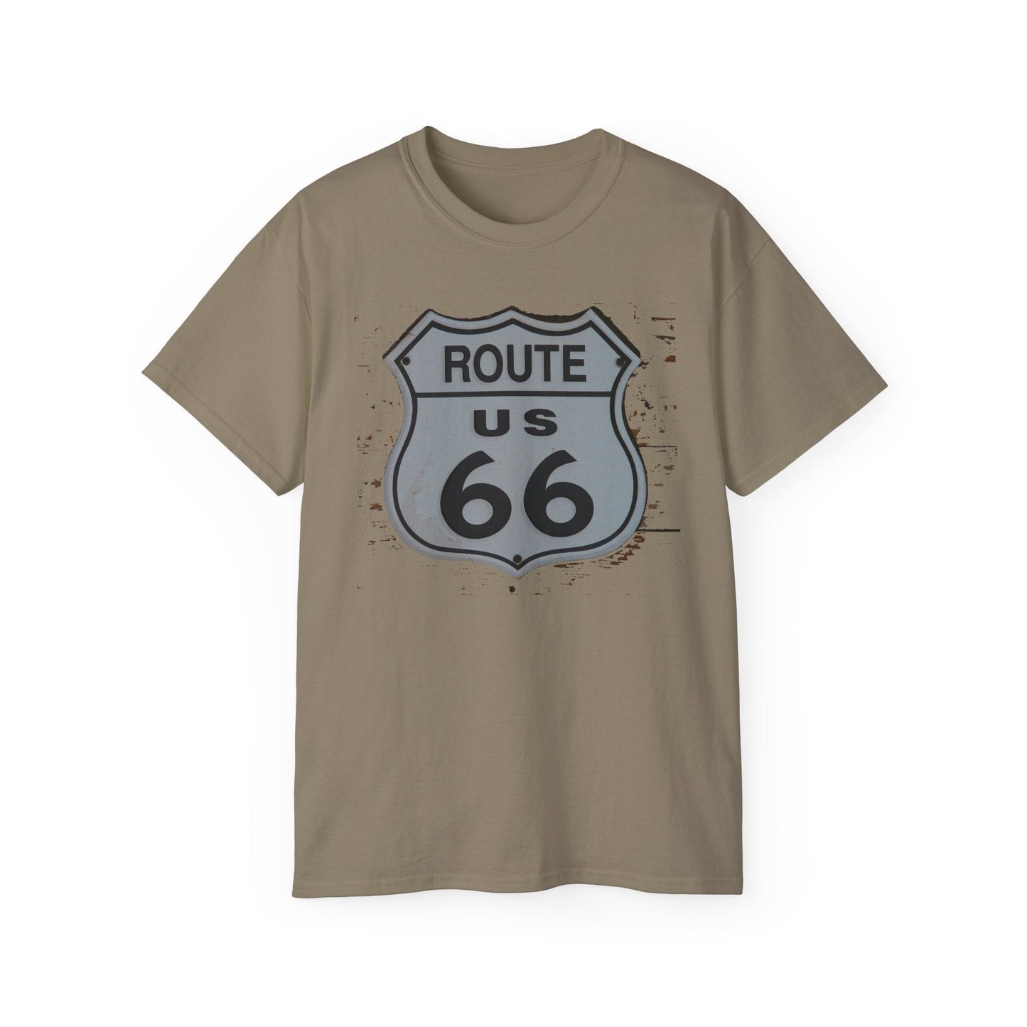 Route 66 Graphic Tee Unisex 100 Cotton with Vintage Art Design