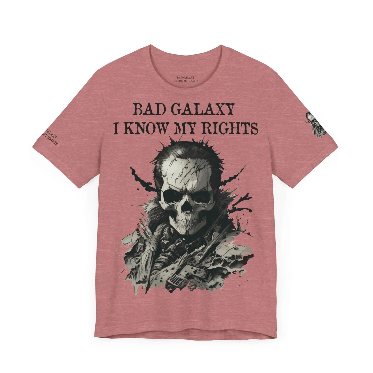 Skull T Shirt From Bad Galaxy Made To Order Cotton Tee With Eco Friendly Inks USA