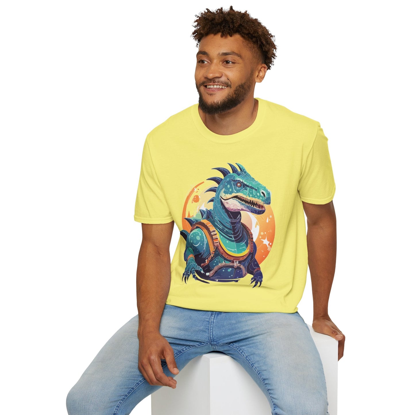 Alien Graphic Unisex Cotton Softstyle UFO Artwork Tee 17