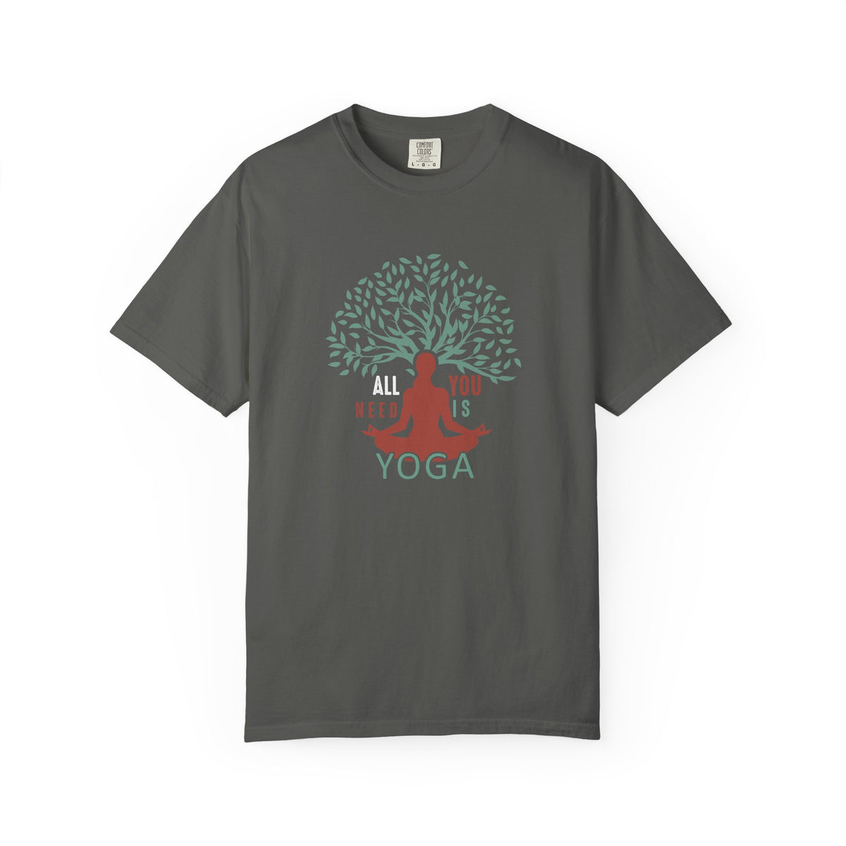 All Is Yoga Tree Pose Meditation Unisex Comfort Colors Garment-Dyed Heavyweight 100 Cotton Art Design T-Shirt w188
