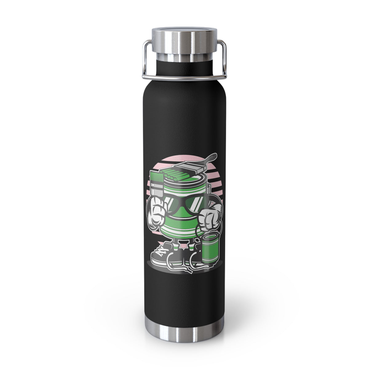 22oz Copper Insulated Water Bottle with Cartoon Design - CV96