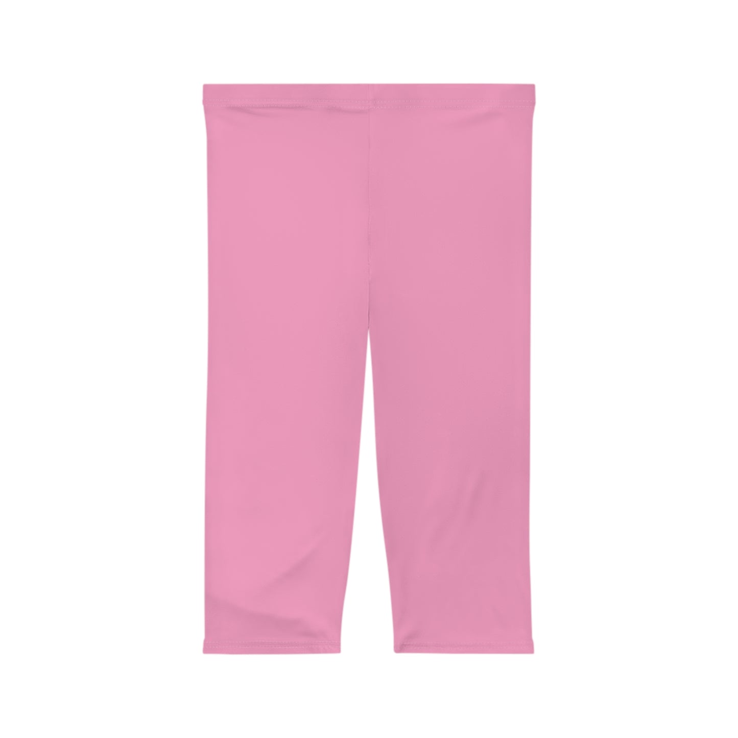 Doll Pink Color Women's Brushed Suede Poly Span Casual Capri Leggings XS-2XL