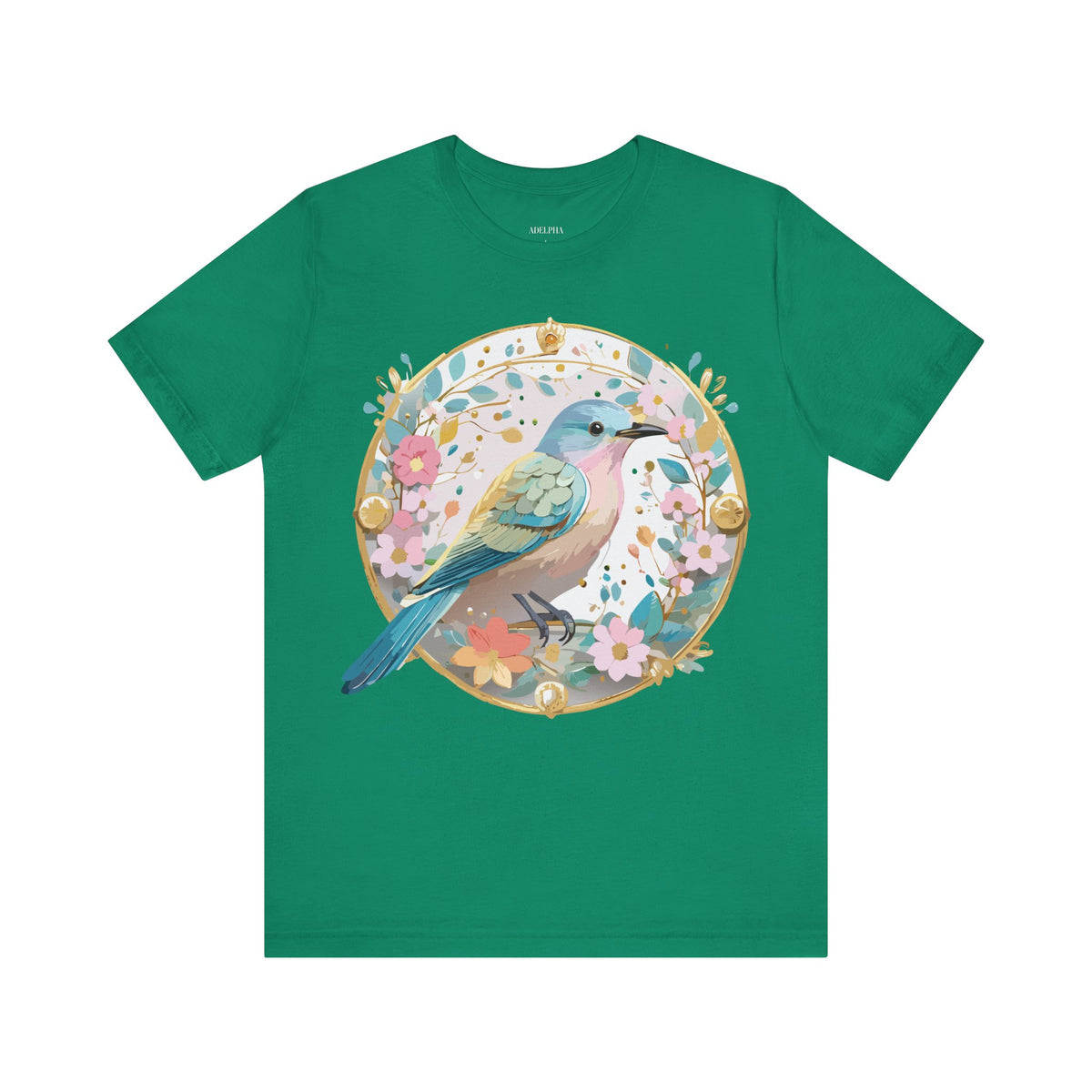Medallion Graphic Unisex Cotton Bella+Canvas Tee with Floral Art Design m77