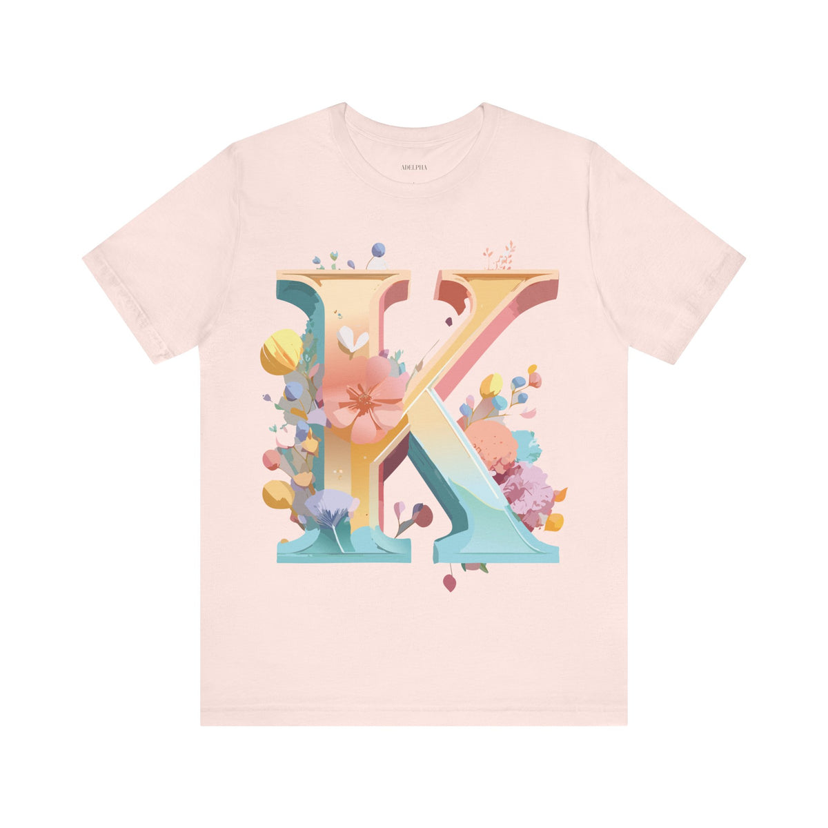 Letter K Graphic Unisex Cotton Bella+Canvas Tee with Art Letter Design