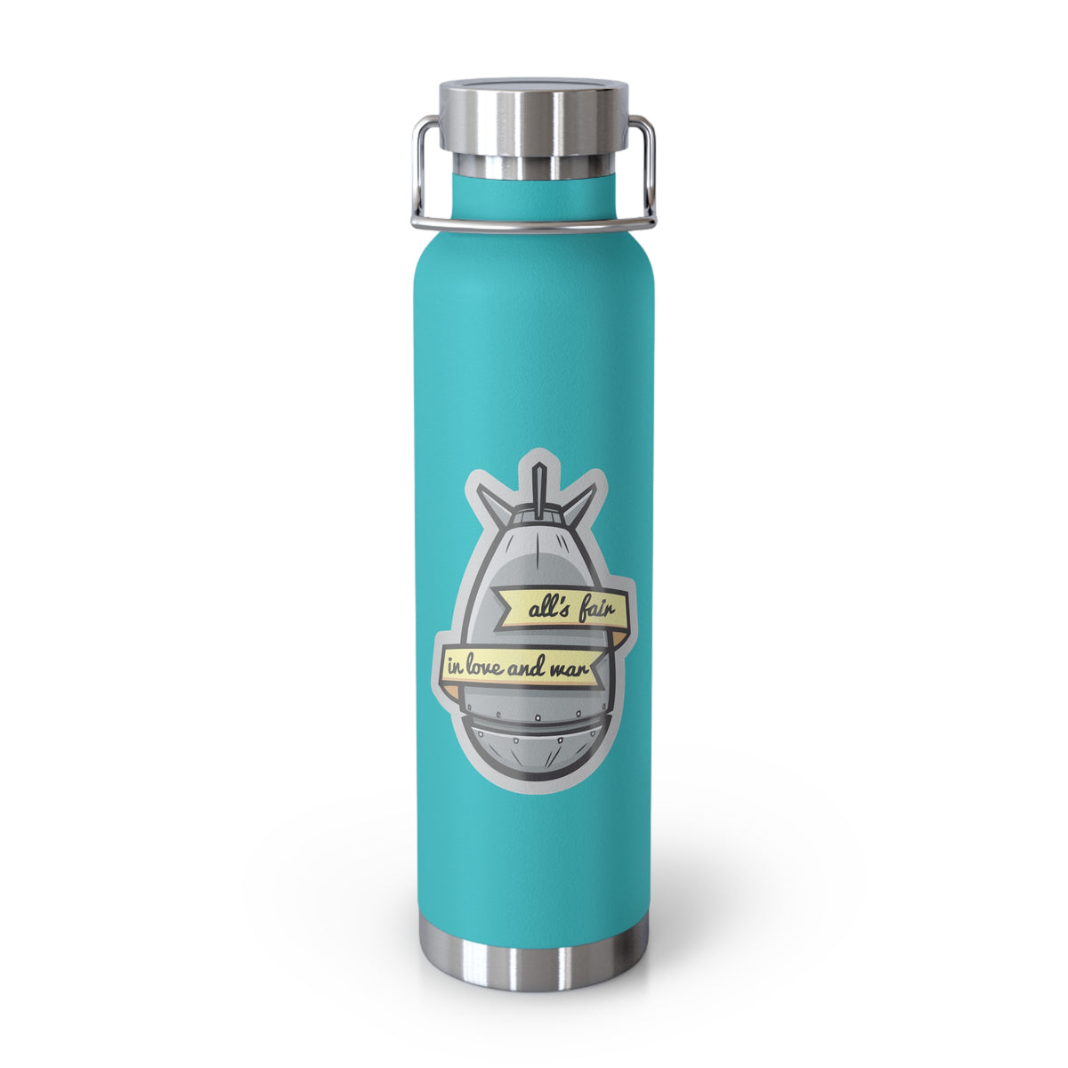 22oz Copper Insulated Water Bottle with Cartoon Design - CV85